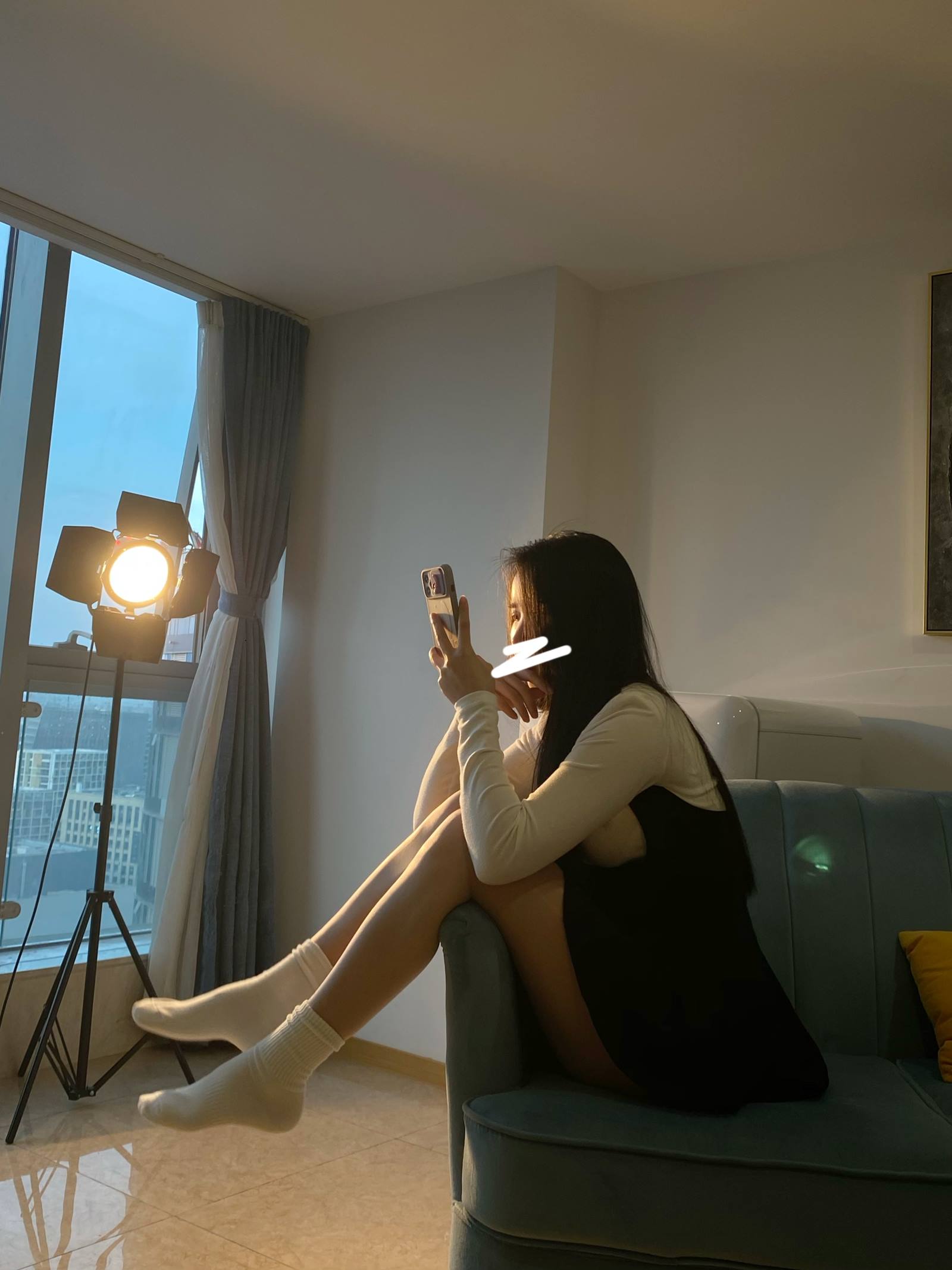 图片[13]-小九九[July芝岚] – 油亮肉丝加白棉袜[60P] – 速更版-美库