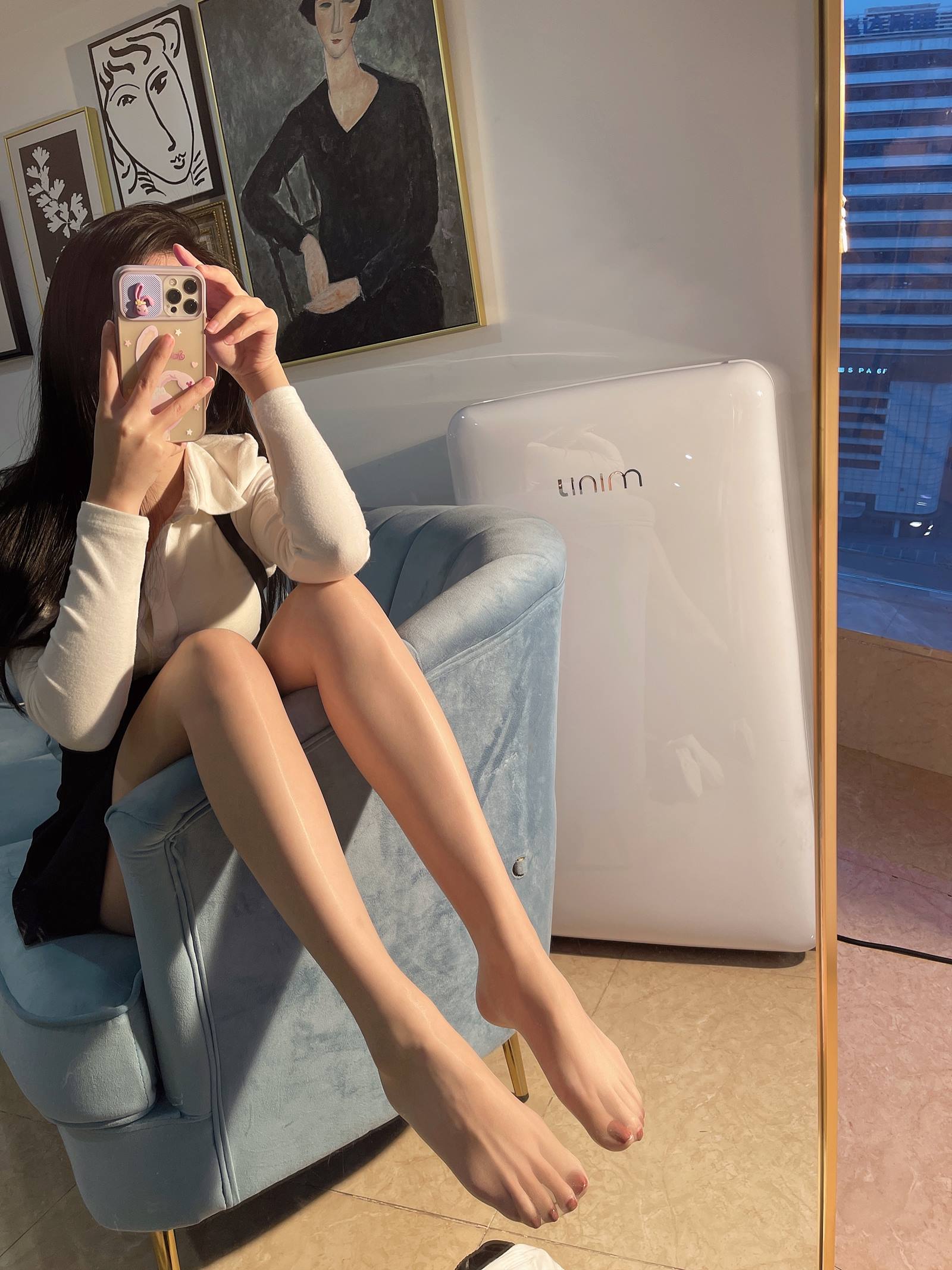 图片[16]-小九九[July芝岚] – 油亮肉丝加白棉袜[60P] – 速更版-美库