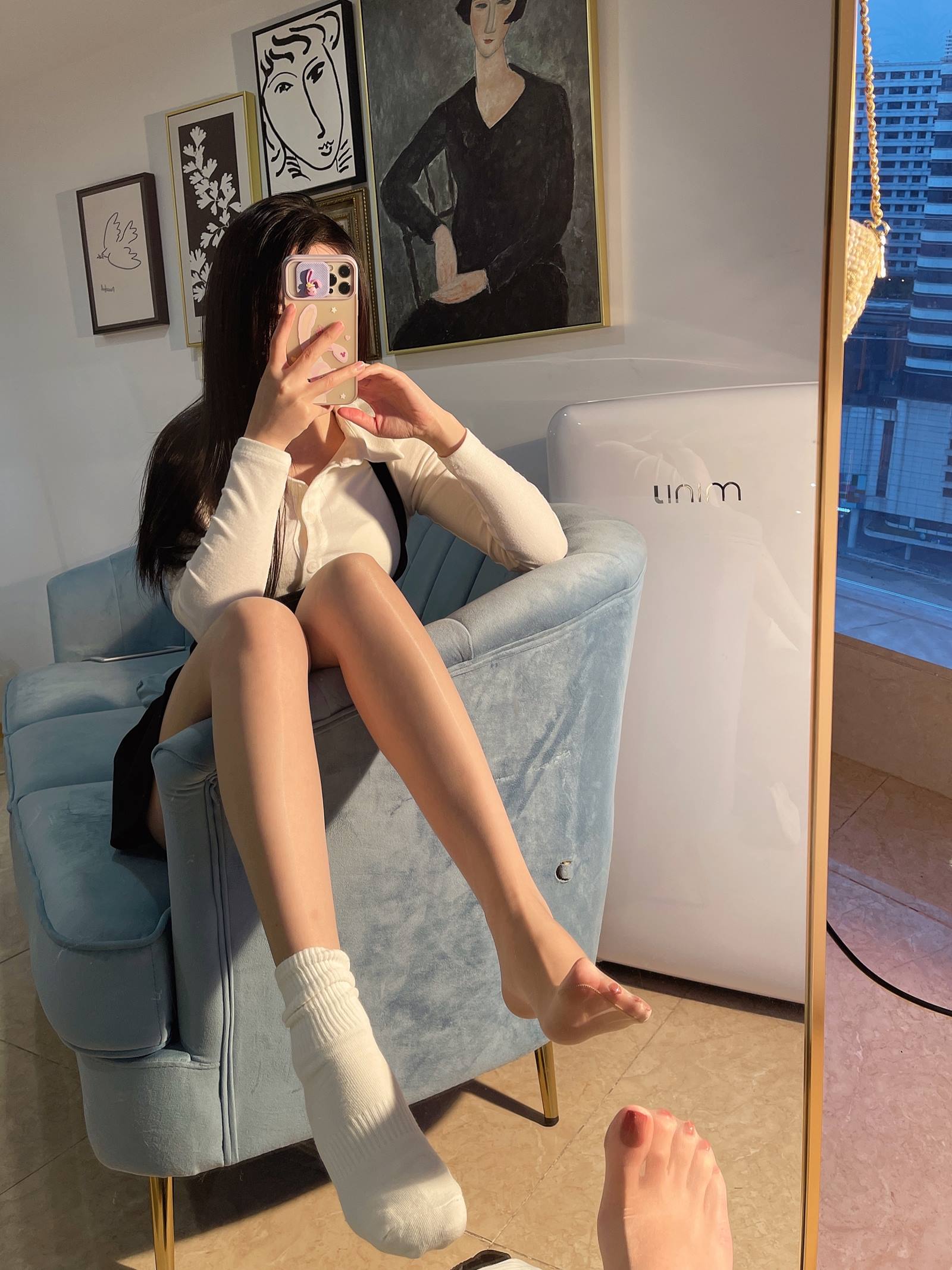 图片[20]-小九九[July芝岚] – 油亮肉丝加白棉袜[60P] – 速更版-美库