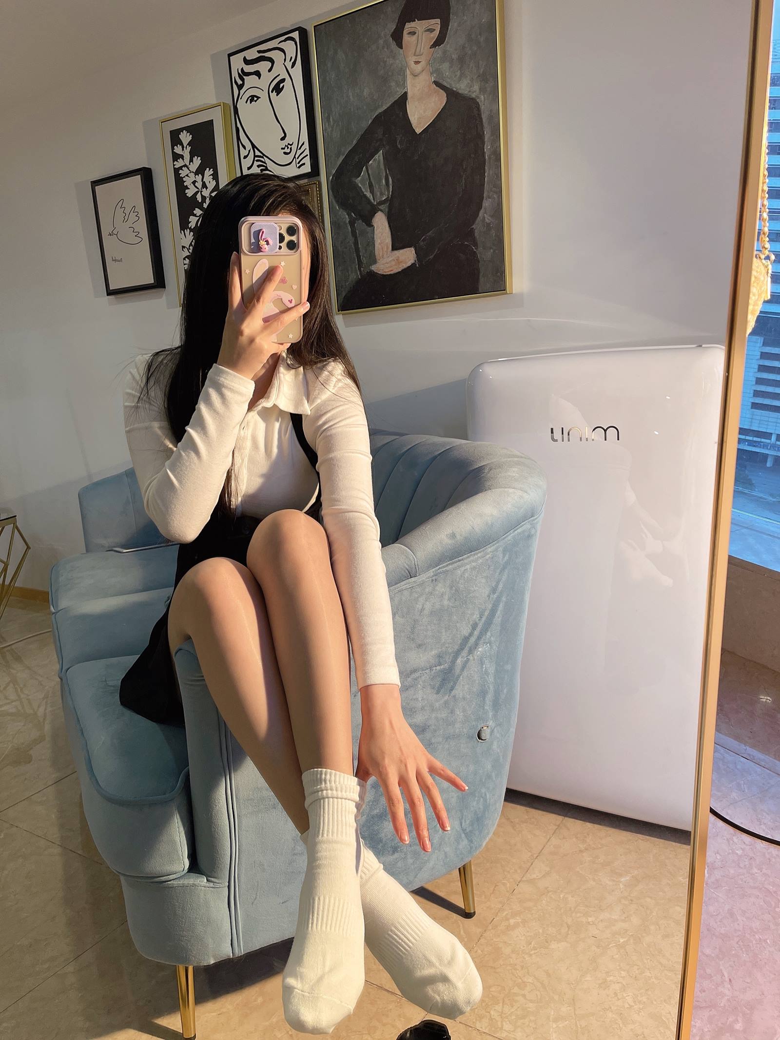 图片[22]-小九九[July芝岚] – 油亮肉丝加白棉袜[60P] – 速更版-美库