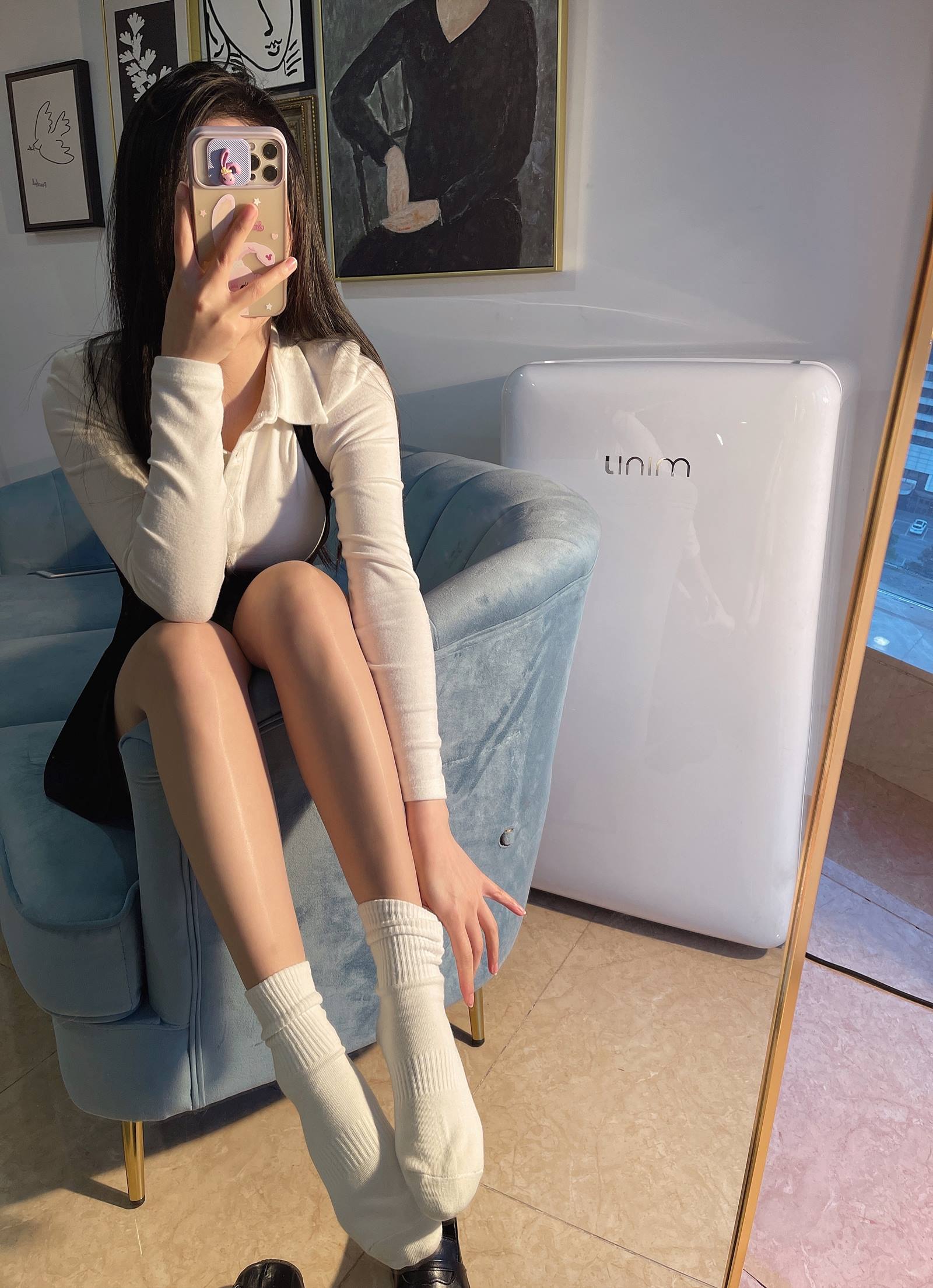 图片[23]-小九九[July芝岚] – 油亮肉丝加白棉袜[60P] – 速更版-美库