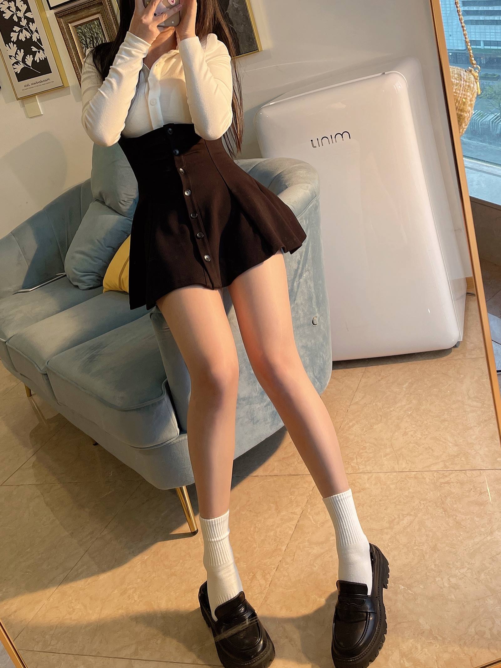 图片[26]-小九九[July芝岚] – 油亮肉丝加白棉袜[60P] – 速更版-美库