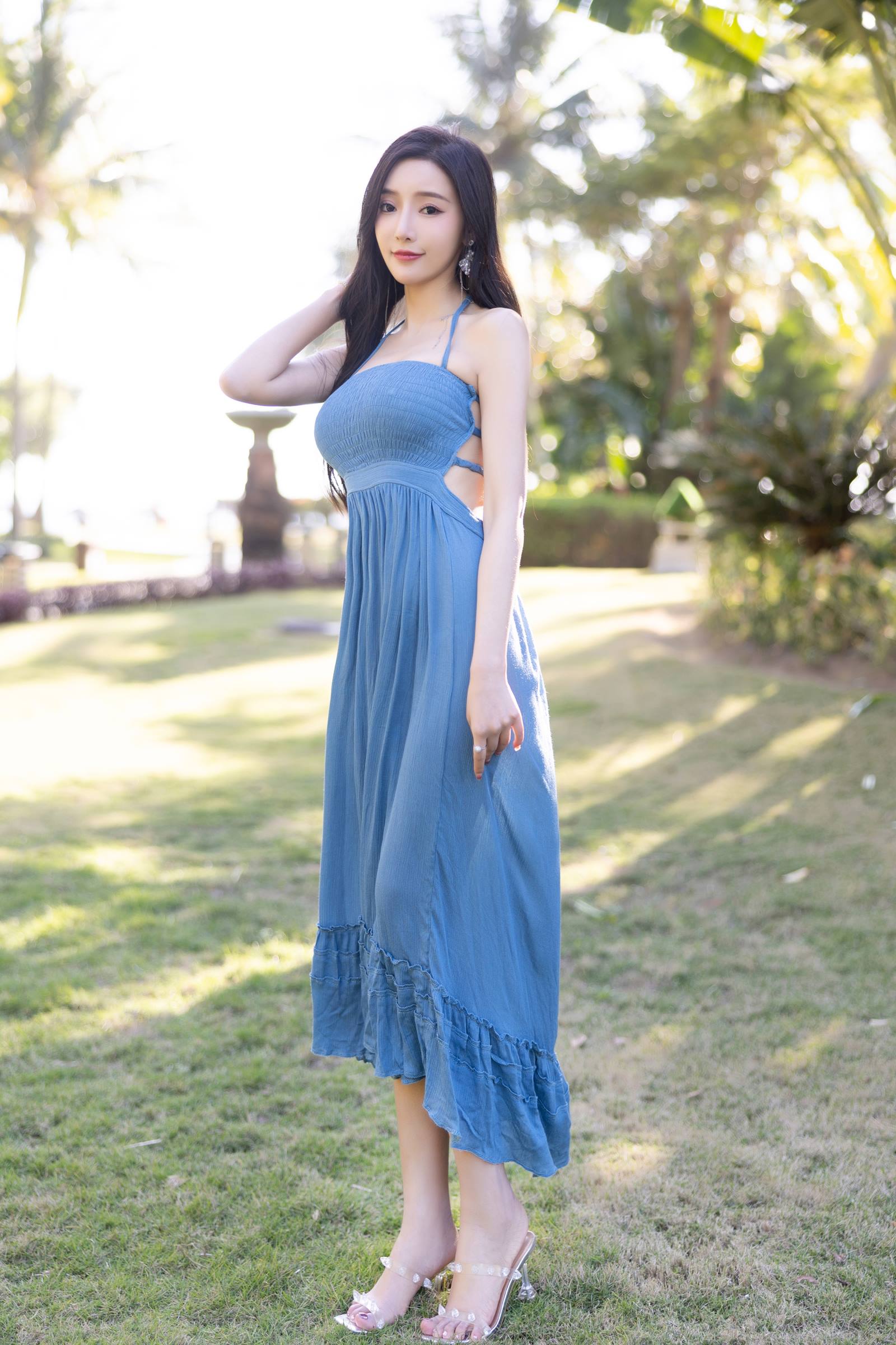 图片[16]-王馨瑶Yanni – 蓝色露背连衣裙[23P] – 速更版-美库