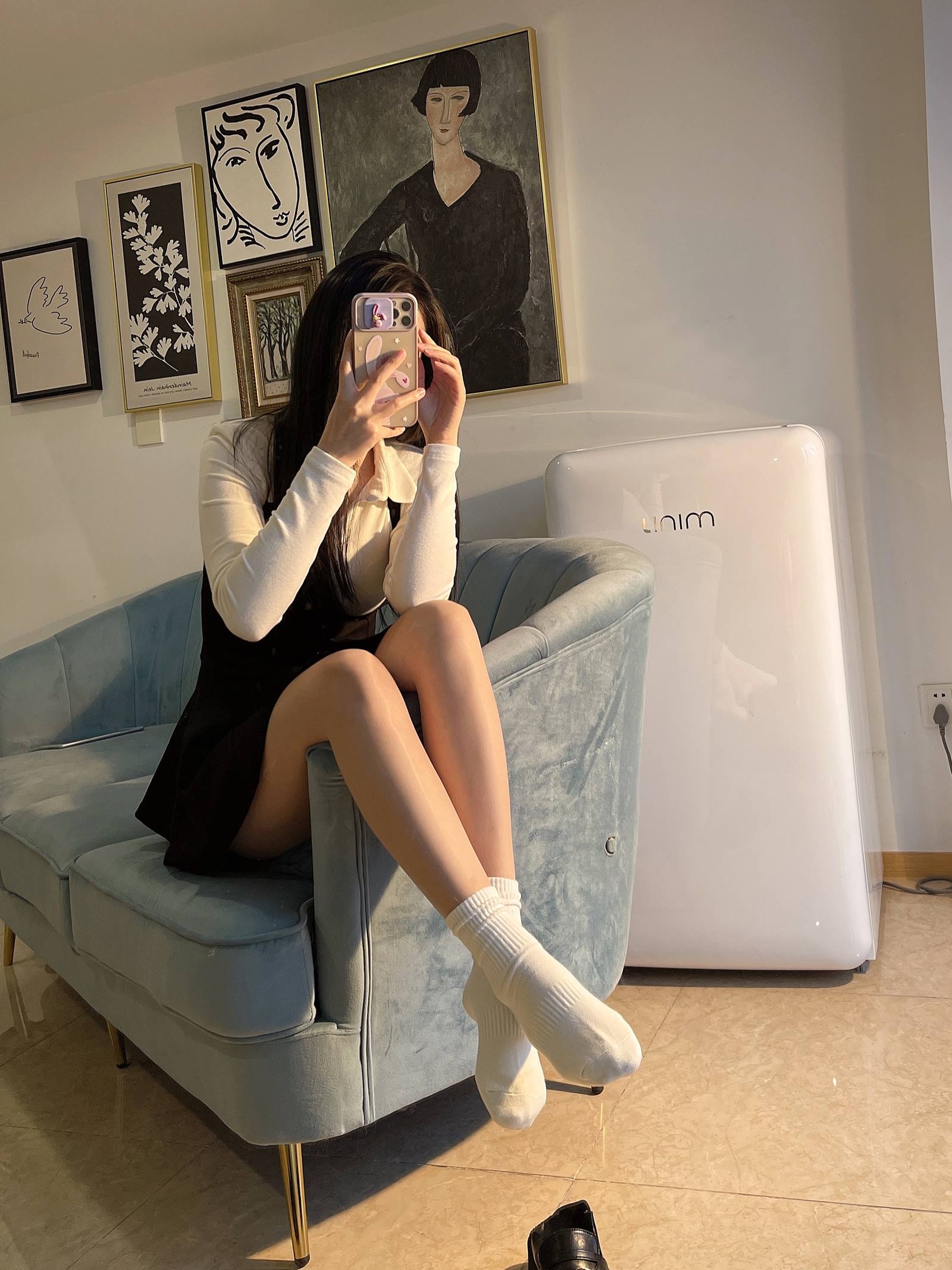 图片[32]-小九九[July芝岚] – 油亮肉丝加白棉袜[60P] – 速更版-美库