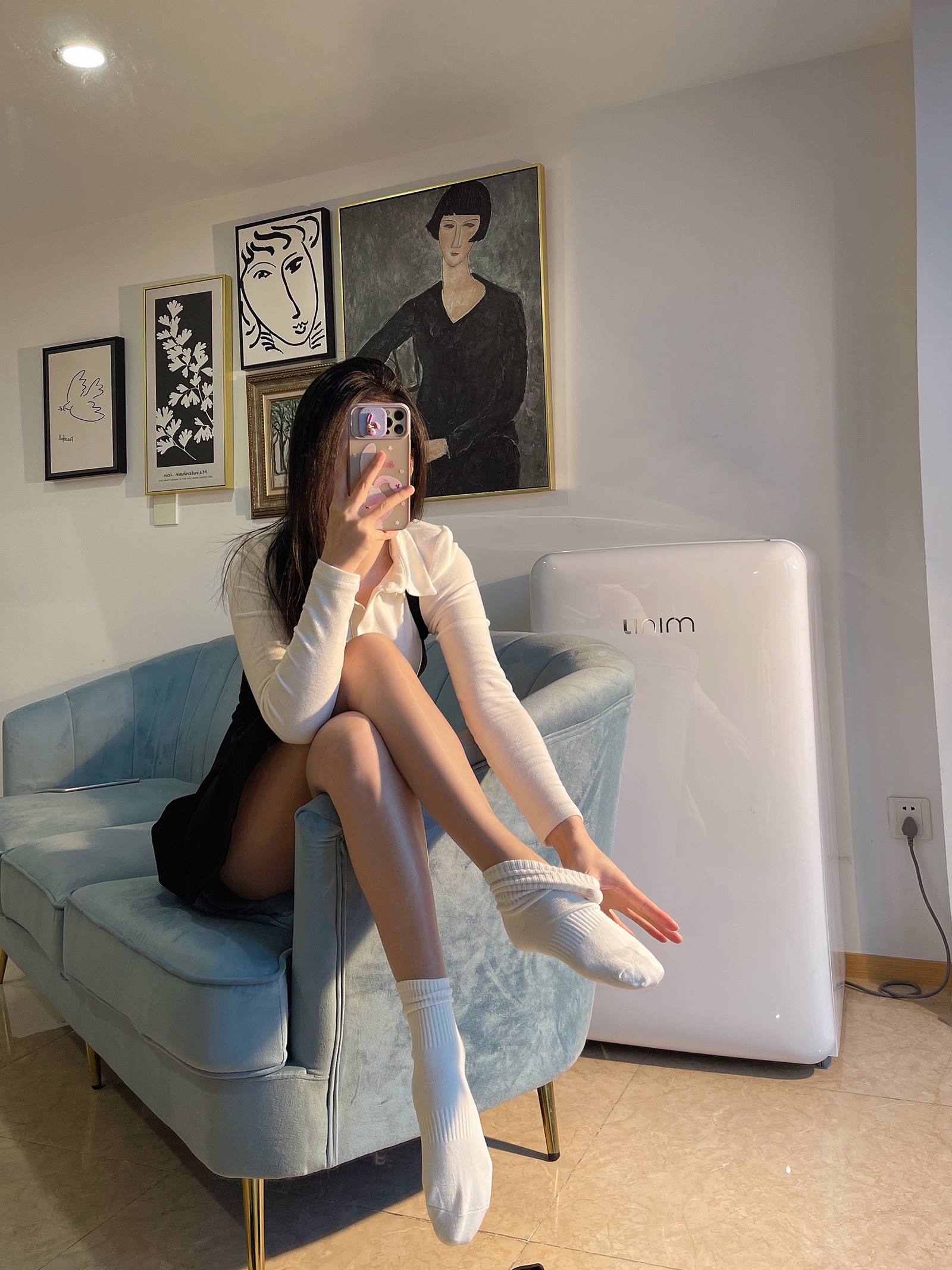 图片[34]-小九九[July芝岚] – 油亮肉丝加白棉袜[60P] – 速更版-美库