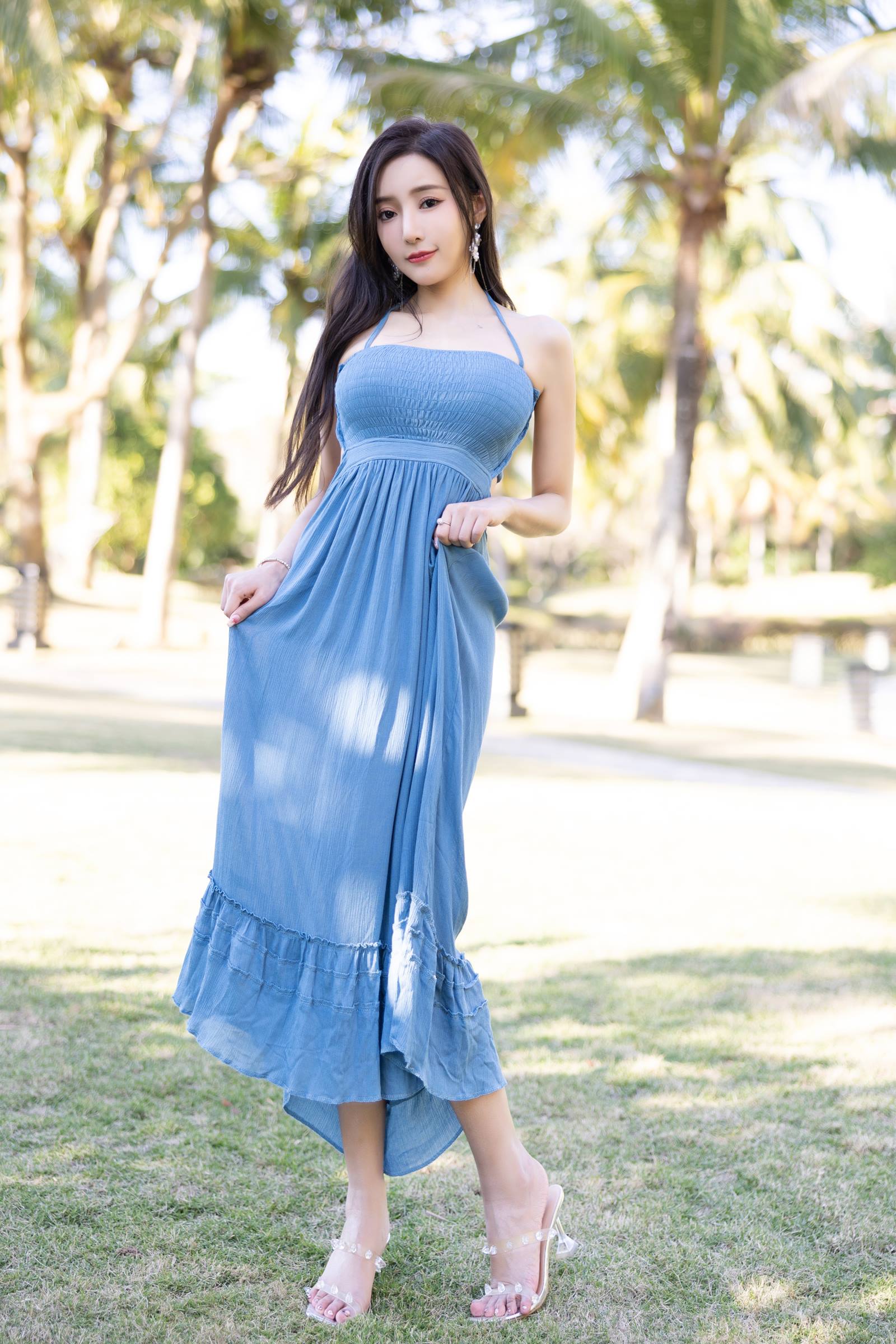 图片[23]-王馨瑶Yanni – 蓝色露背连衣裙[23P] – 速更版-美库