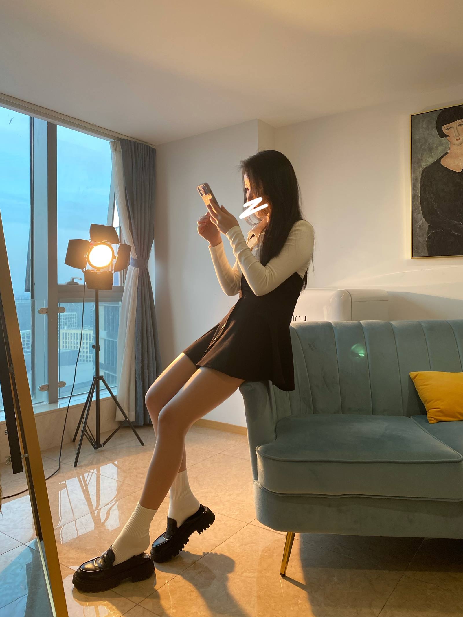 图片[49]-小九九[July芝岚] – 油亮肉丝加白棉袜[60P] – 速更版-美库