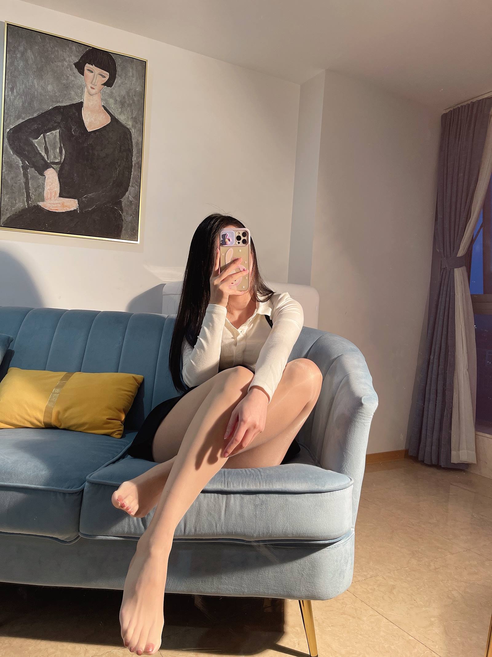 图片[54]-小九九[July芝岚] – 油亮肉丝加白棉袜[60P] – 速更版-美库