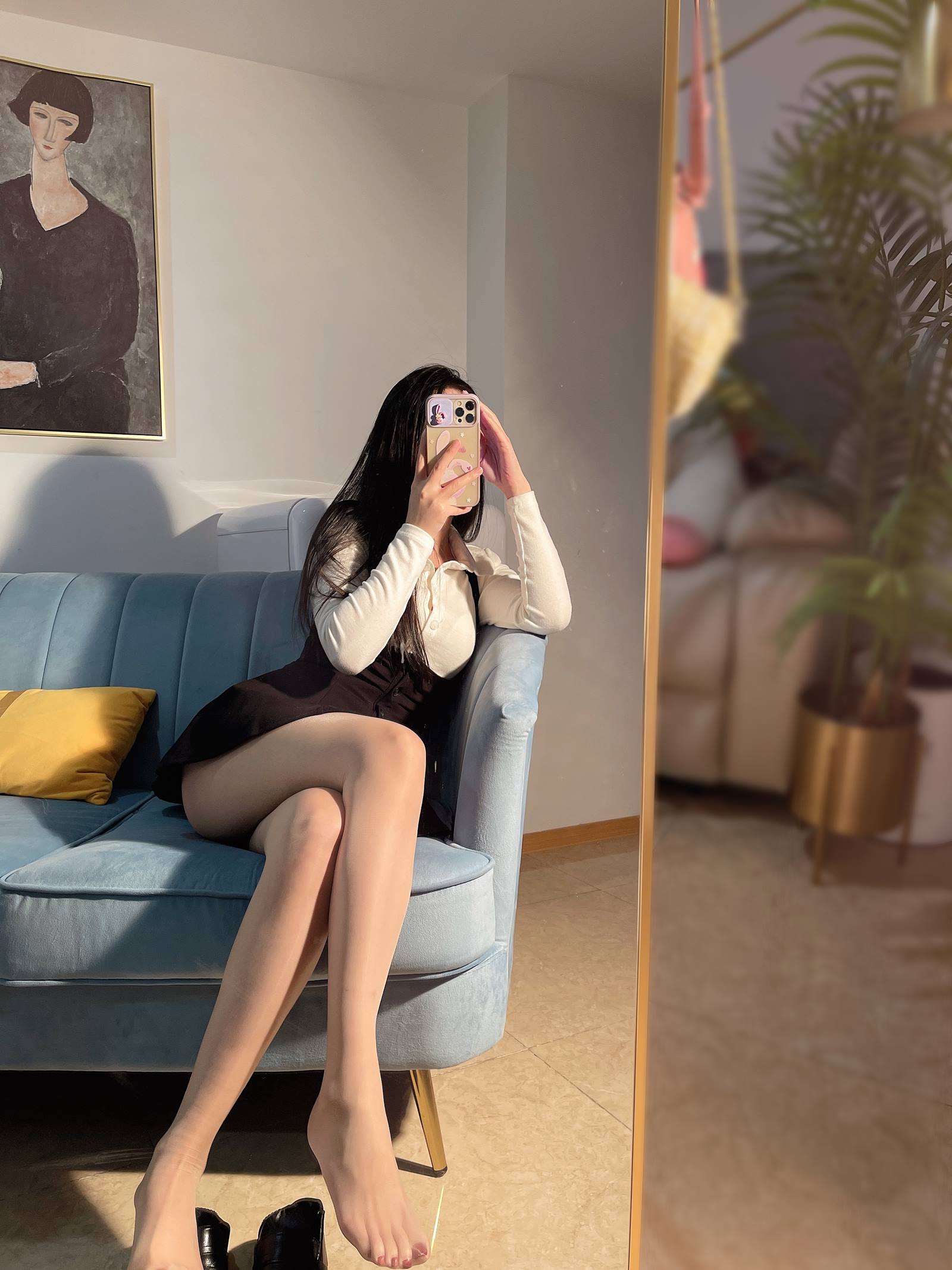 图片[57]-小九九[July芝岚] – 油亮肉丝加白棉袜[60P] – 速更版-美库