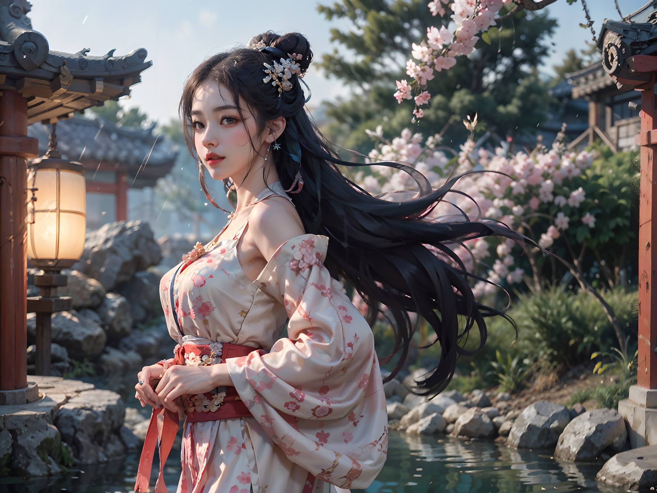 图片[13]-AI绘画 066 横向可做壁纸的古风美仁 [22P] – 速更版-美库