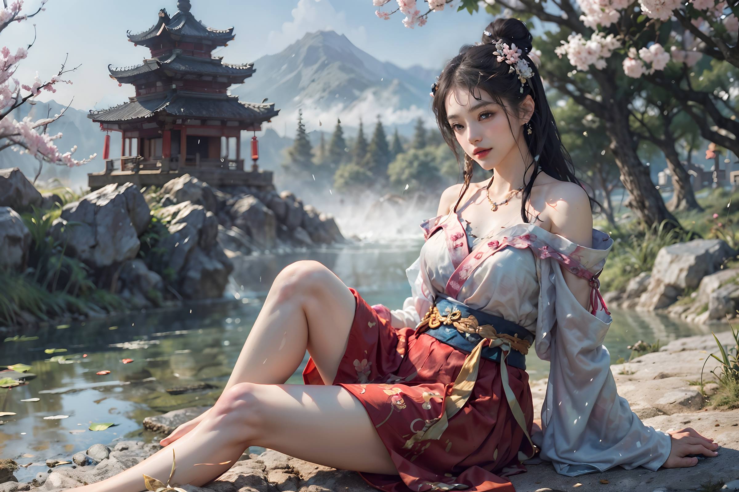 图片[17]-AI绘画 066 横向可做壁纸的古风美仁 [22P] – 速更版-美库