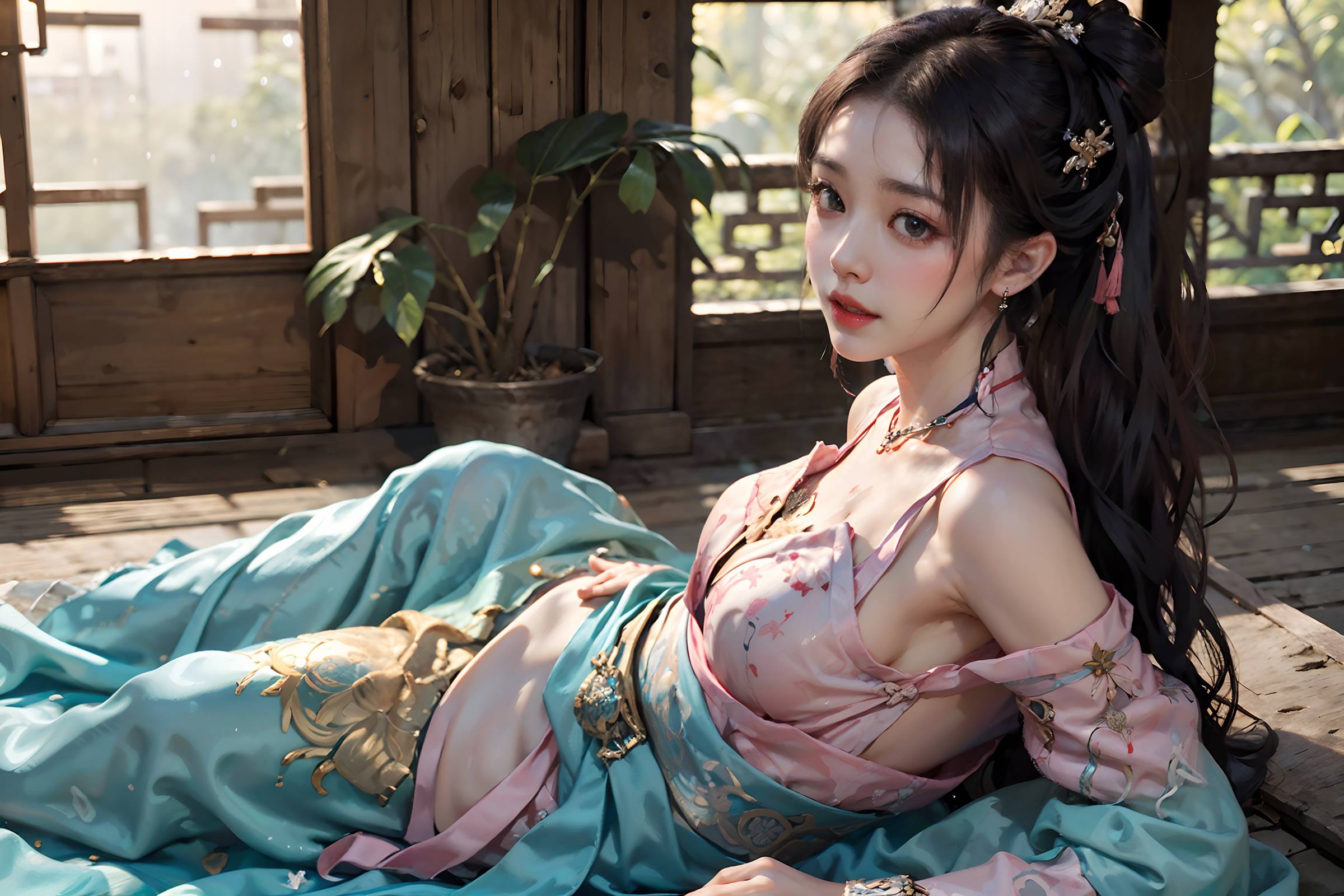 图片[19]-AI绘画 066 横向可做壁纸的古风美仁 [22P] – 速更版-美库