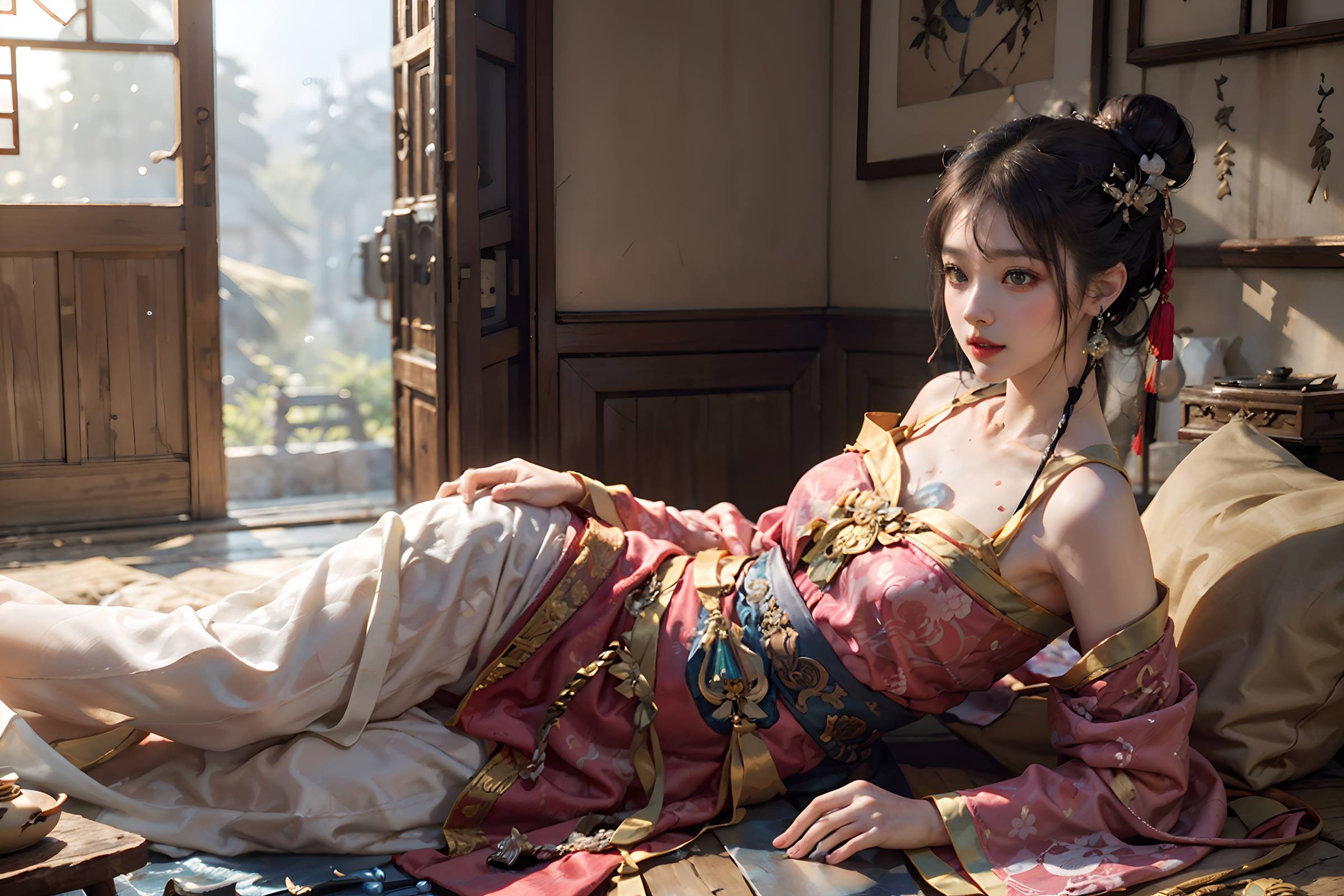 图片[21]-AI绘画 066 横向可做壁纸的古风美仁 [22P] – 速更版-美库