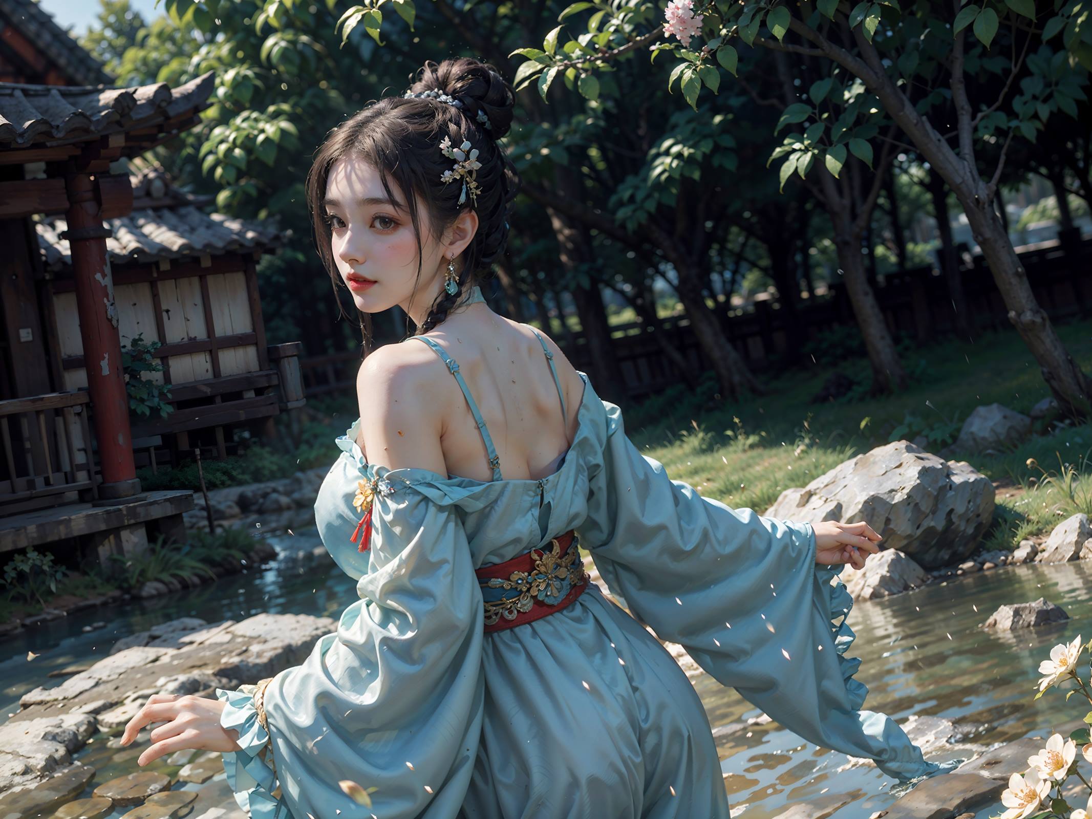 图片[24]-AI绘画 066 横向可做壁纸的古风美仁 [22P] – 速更版-美库