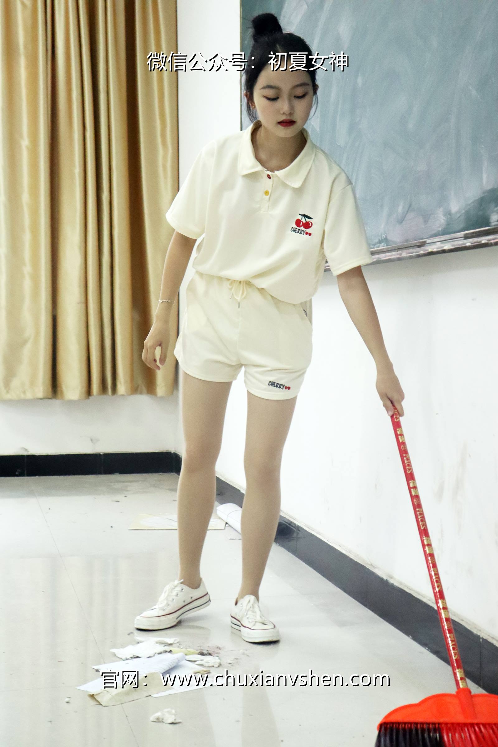 图片[92]-初夏女神 NO.078 双双 打扫教室[145P] – 速更版-美库