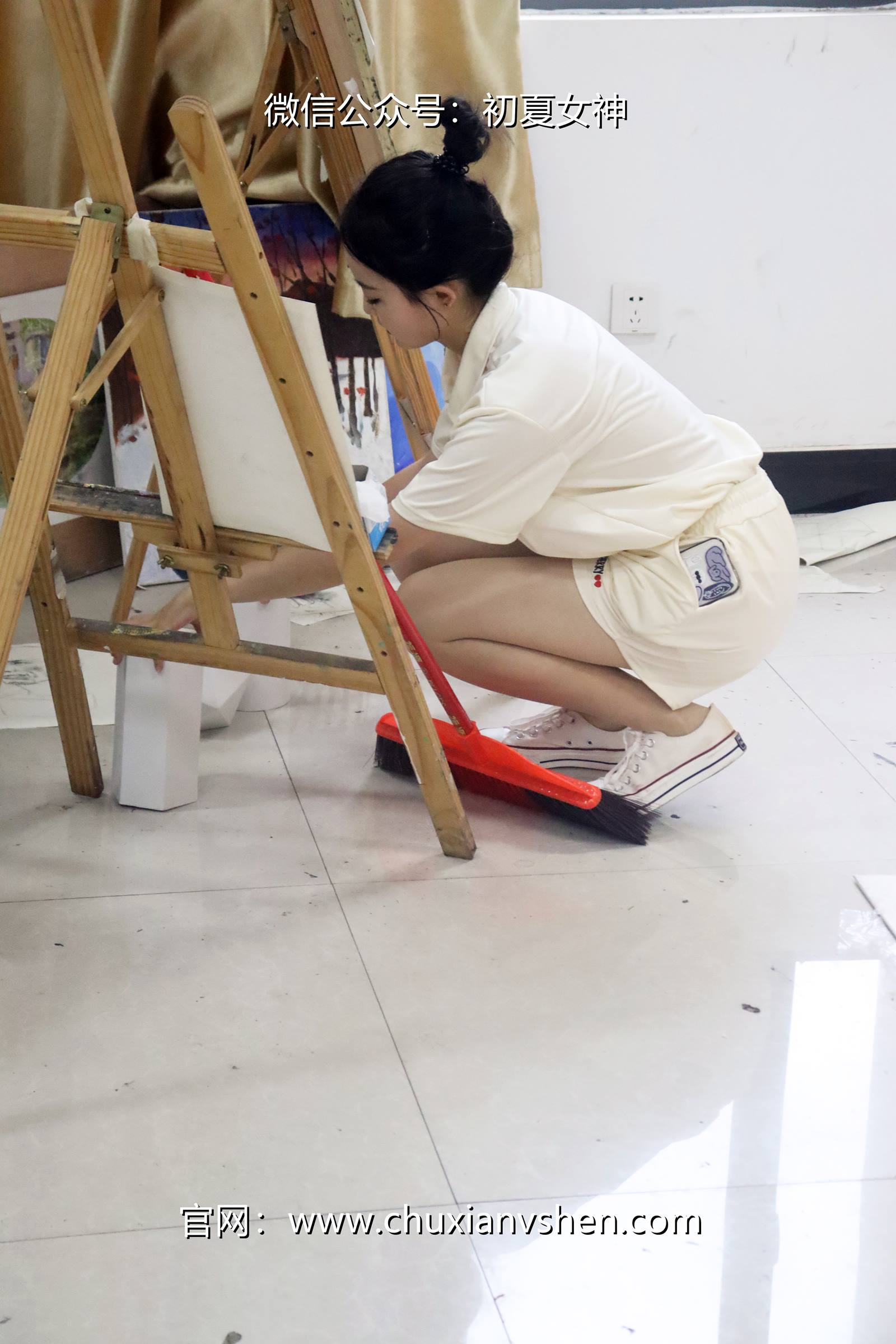 图片[117]-初夏女神 NO.078 双双 打扫教室[145P] – 速更版-美库