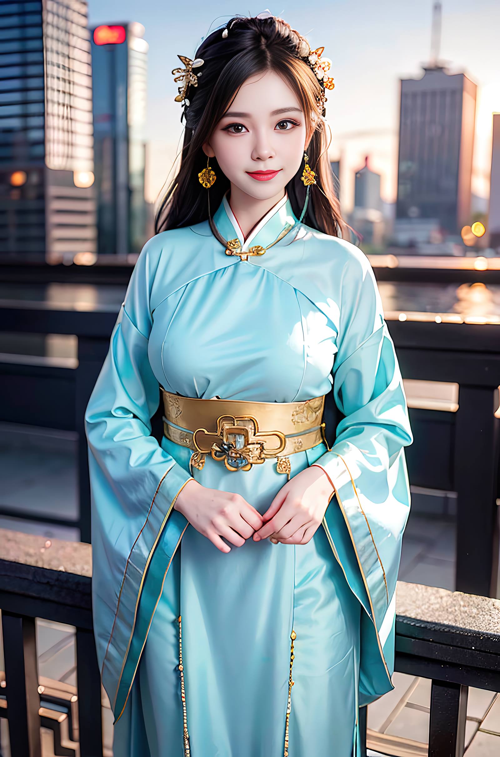图片[30]-AI绘画 069 温婉柔美穿着浅青色服饰的美女 [30P] – 速更版-美库