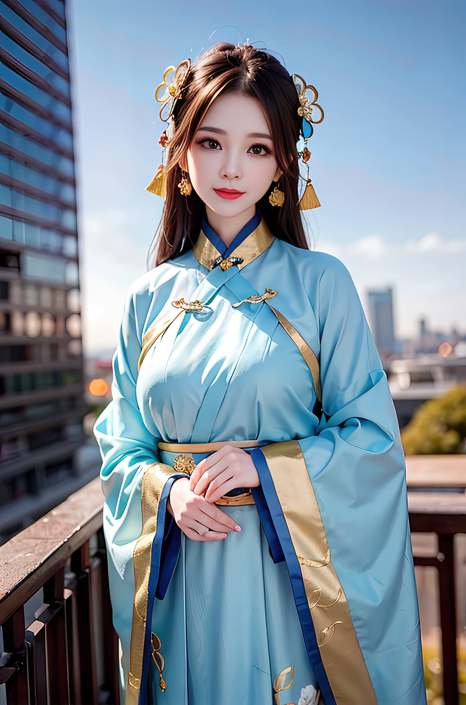 图片[29]-AI绘画 069 温婉柔美穿着浅青色服饰的美女 [30P] – 速更版-美库