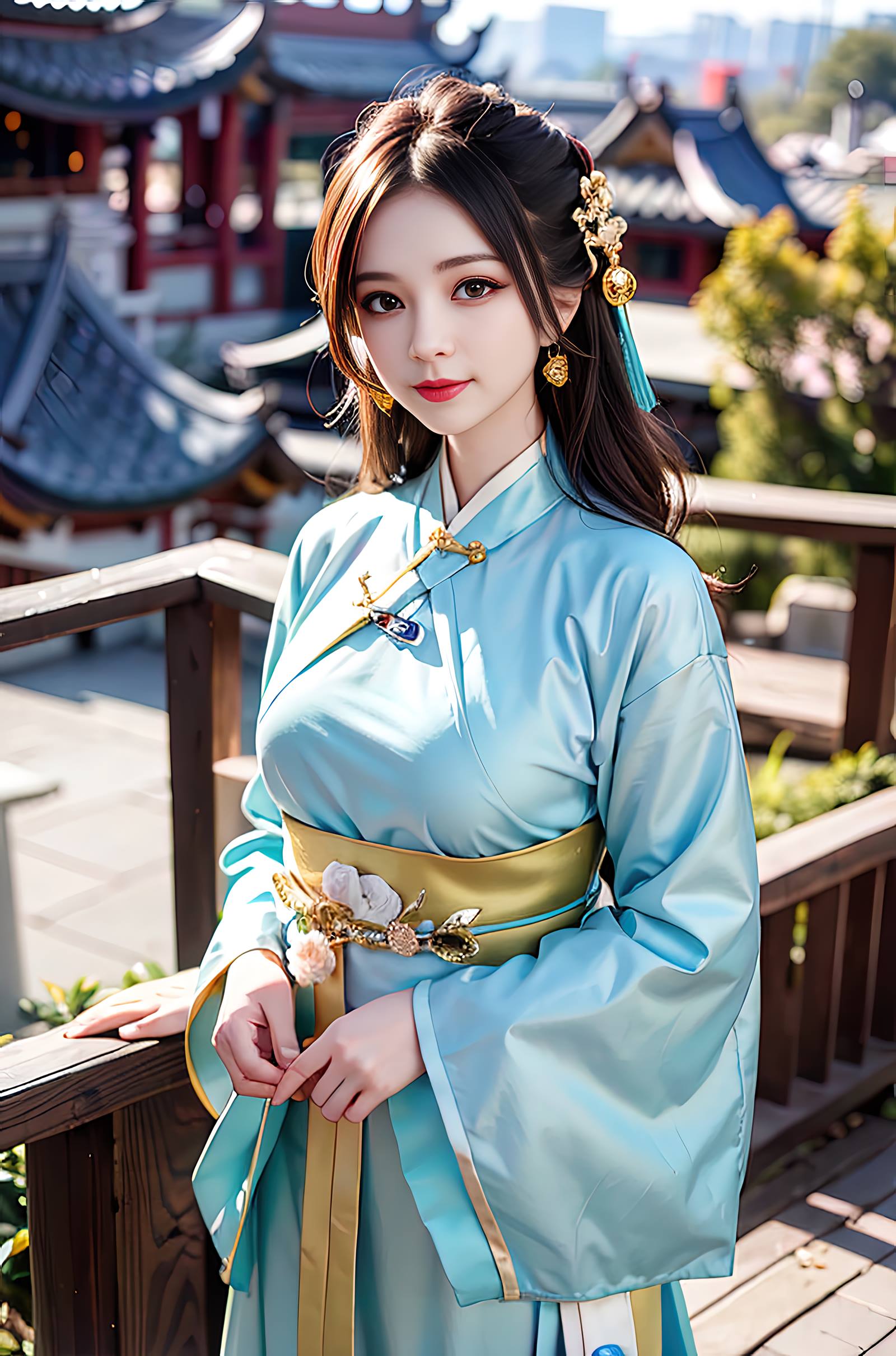 图片[21]-AI绘画 069 温婉柔美穿着浅青色服饰的美女 [30P] – 速更版-美库