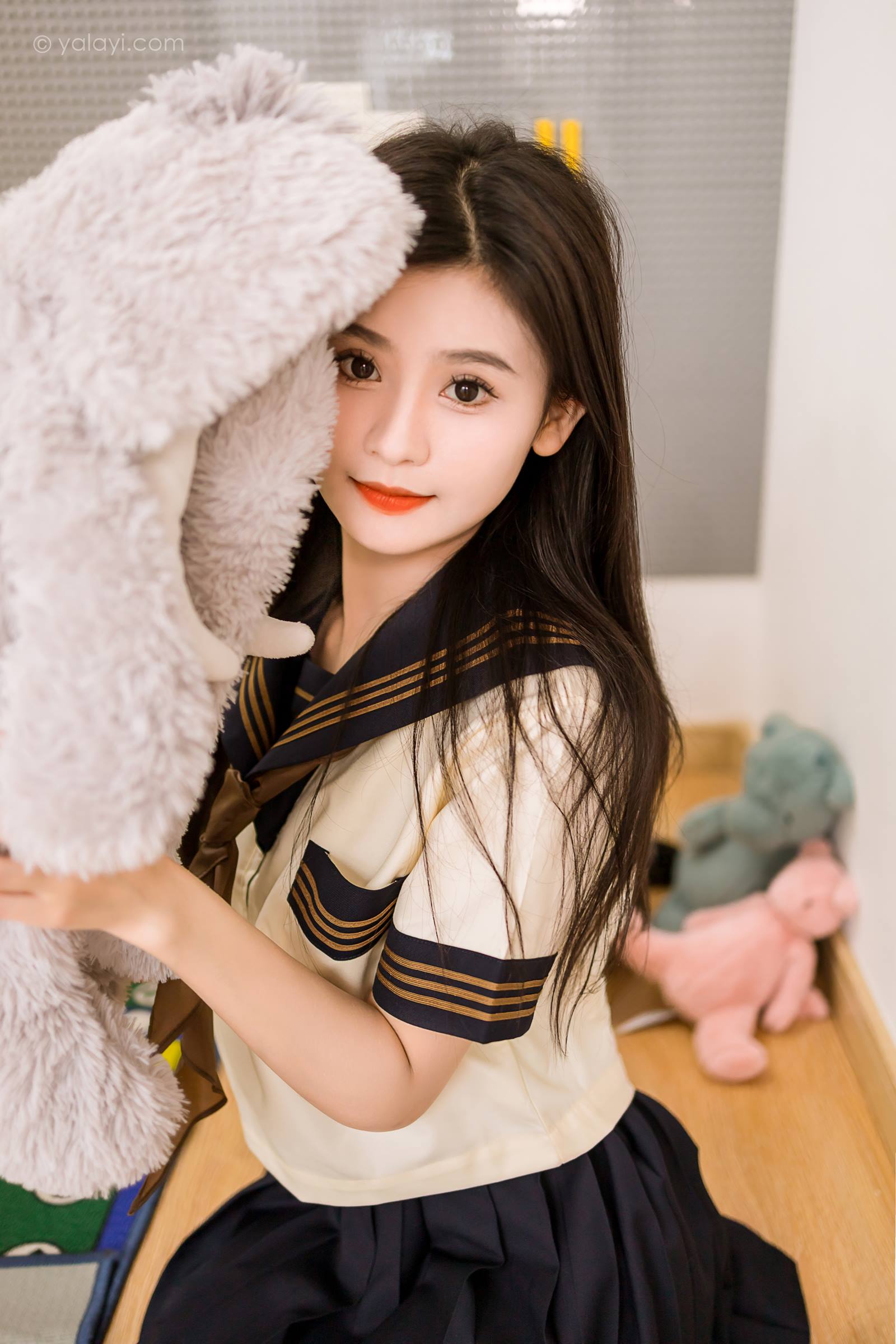 图片[16]-[YALAYI雅拉伊]2023.08.31 NO.1067 今天就穿jk吧 若婷[45+1P] – 速更版-美库