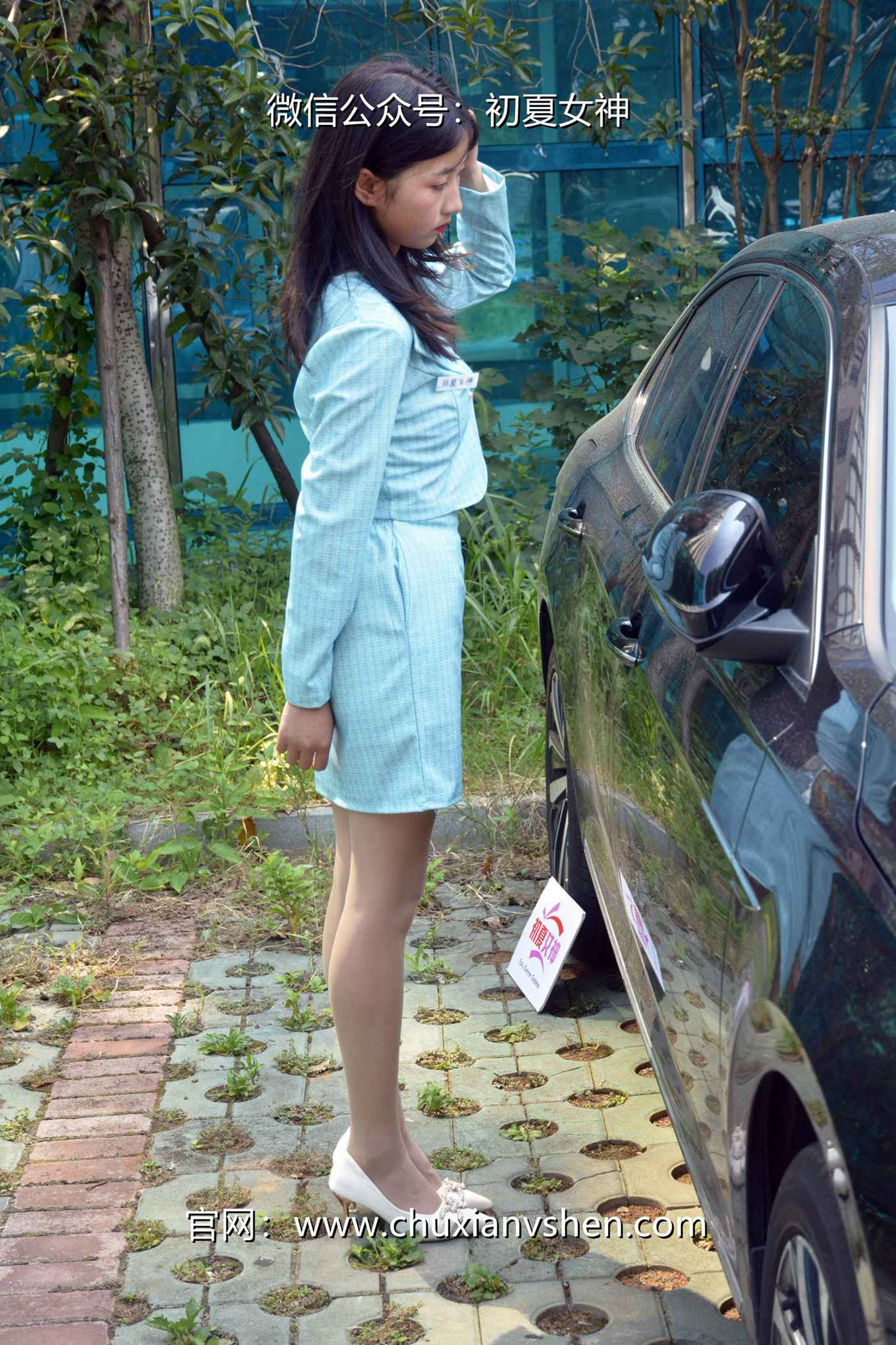 图片[15]-初夏女神 NO.079 点点 浅蓝正装[160P] – 速更版-美库