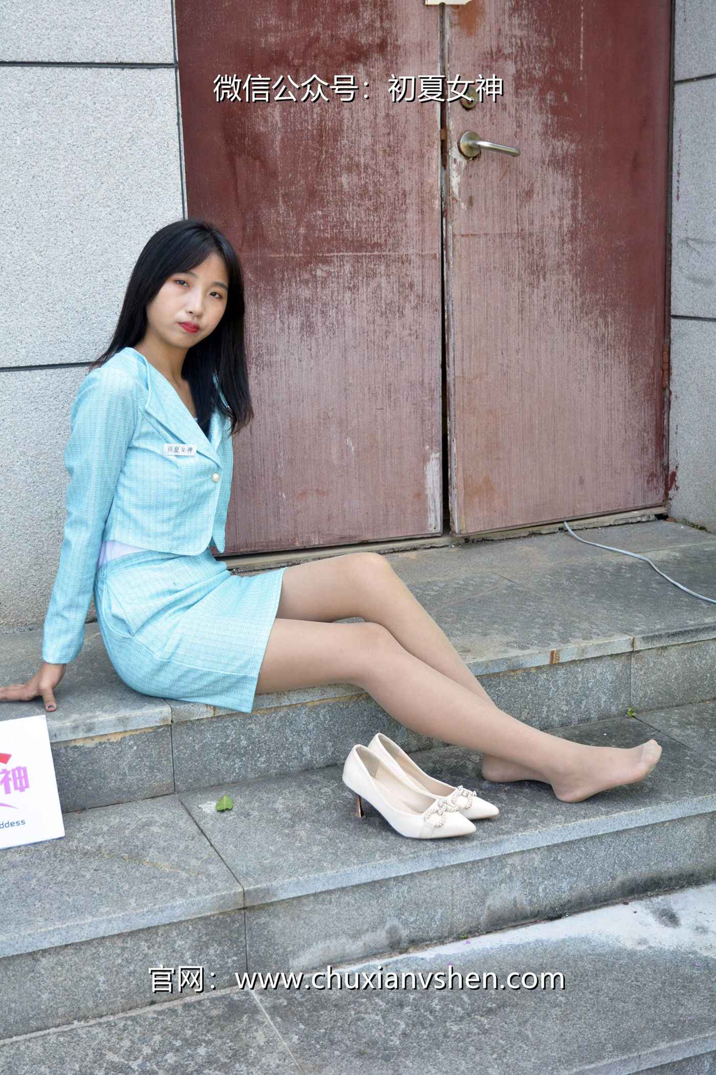 图片[40]-初夏女神 NO.079 点点 浅蓝正装[160P] – 速更版-美库
