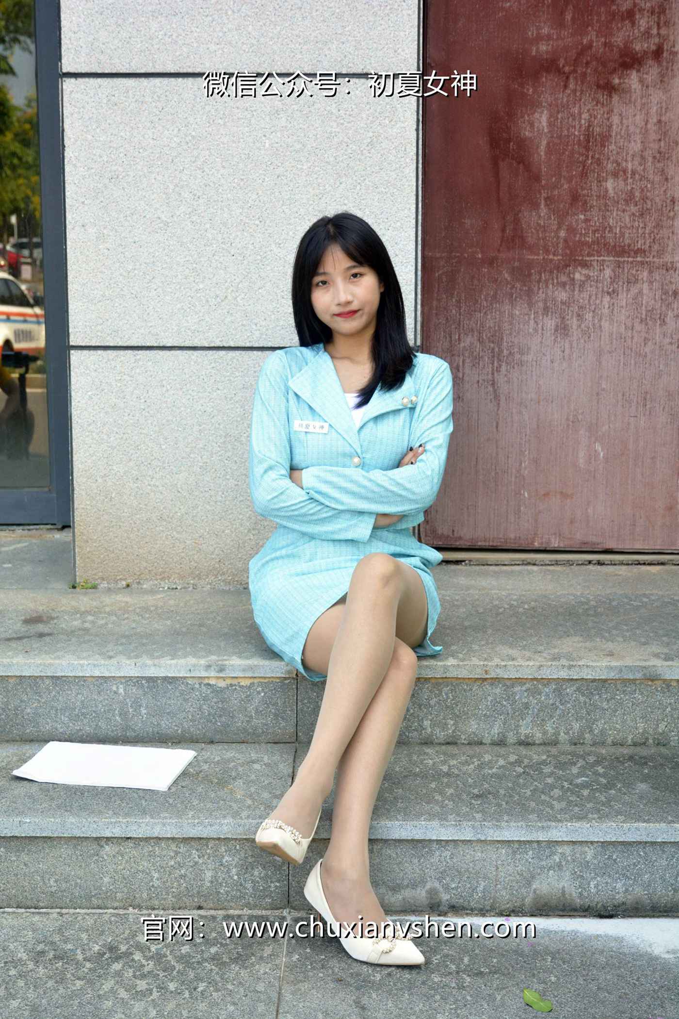 图片[44]-初夏女神 NO.079 点点 浅蓝正装[160P] – 速更版-美库