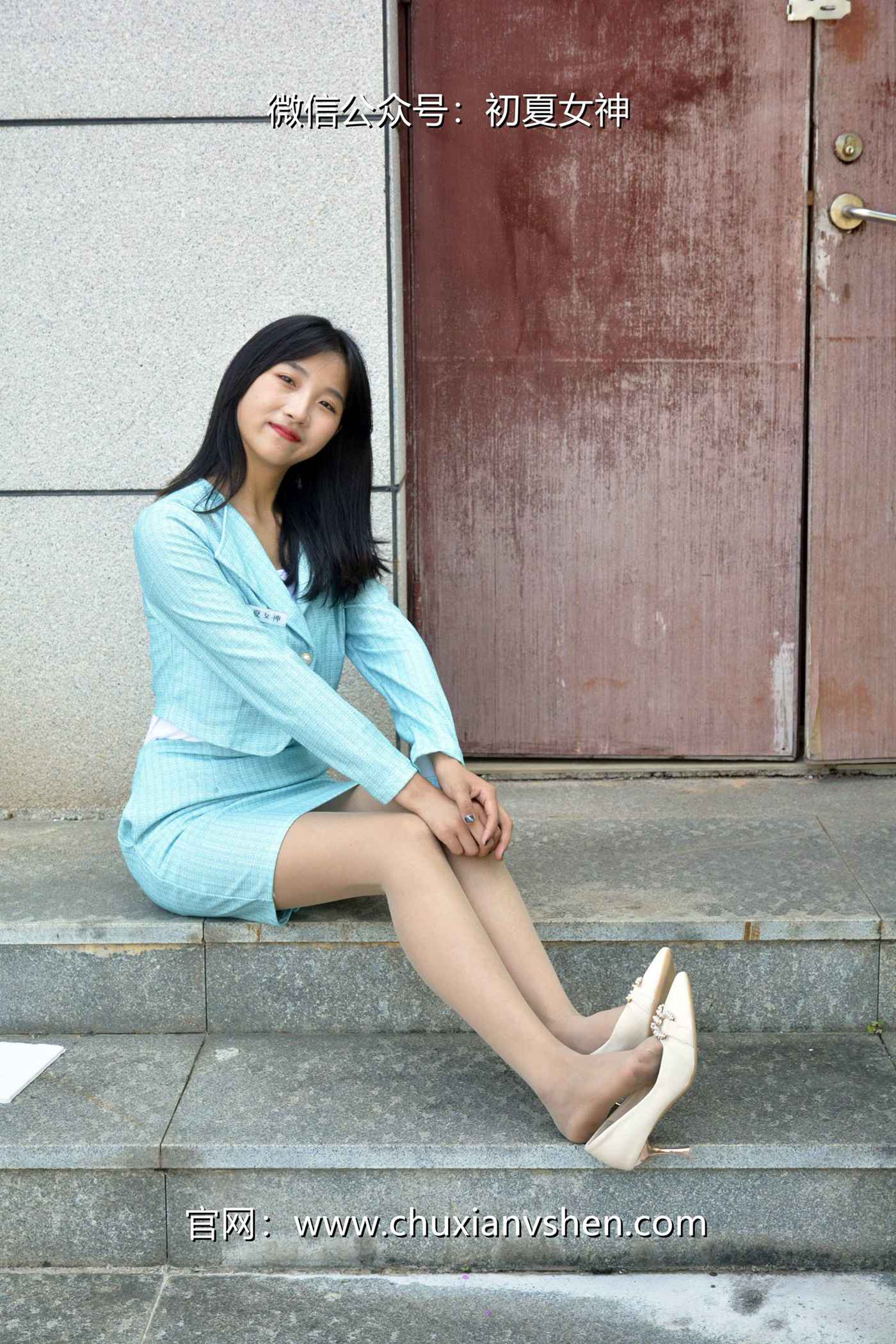 图片[49]-初夏女神 NO.079 点点 浅蓝正装[160P] – 速更版-美库