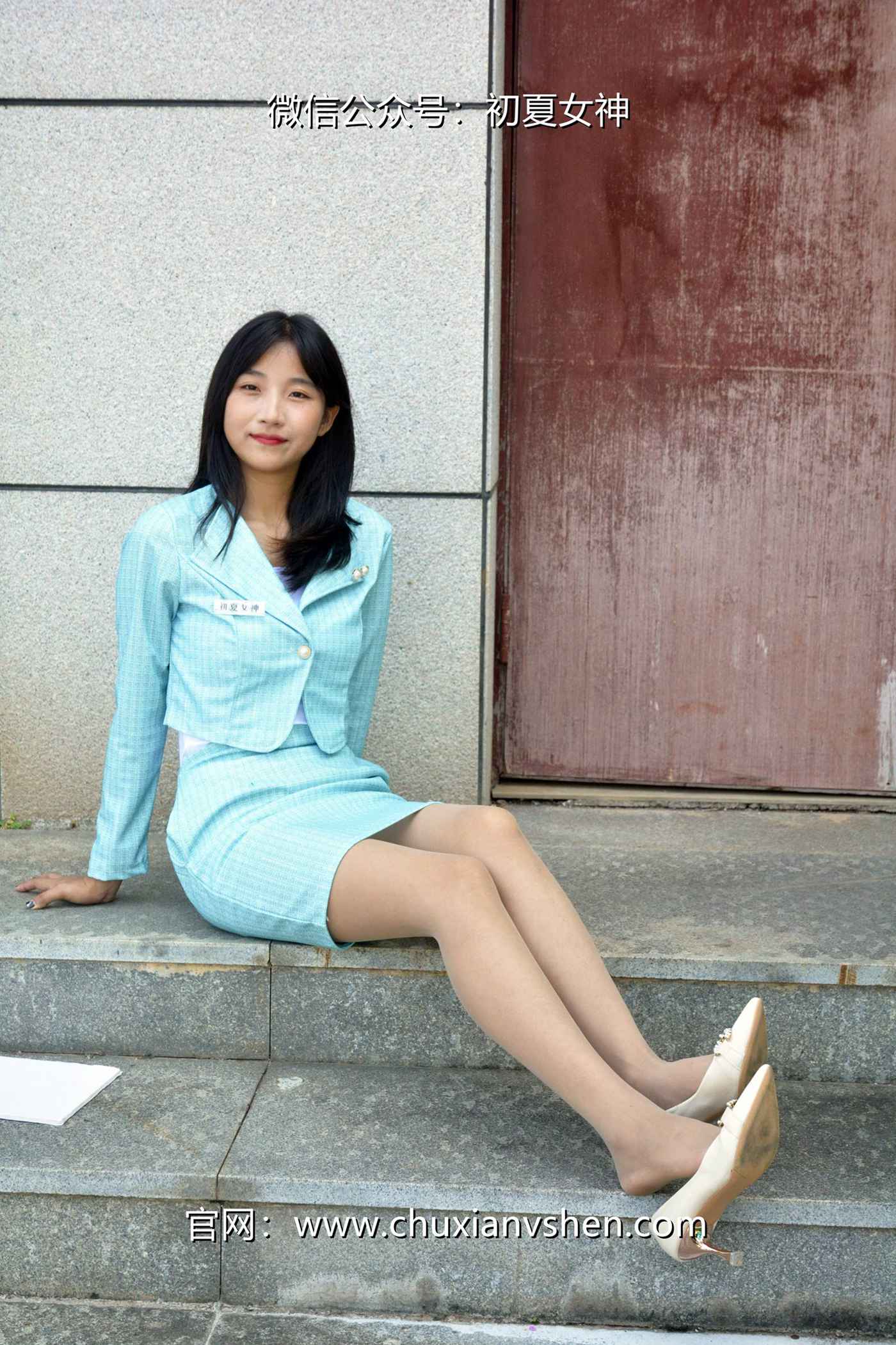 图片[64]-初夏女神 NO.079 点点 浅蓝正装[160P] – 速更版-美库