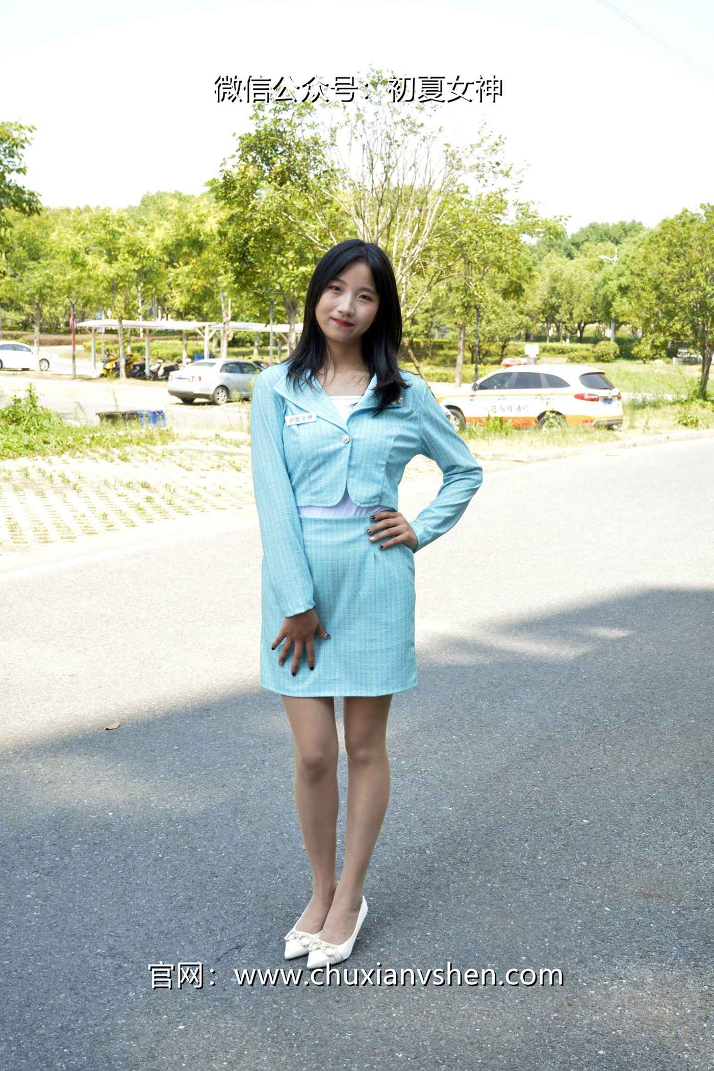 图片[91]-初夏女神 NO.079 点点 浅蓝正装[160P] – 速更版-美库