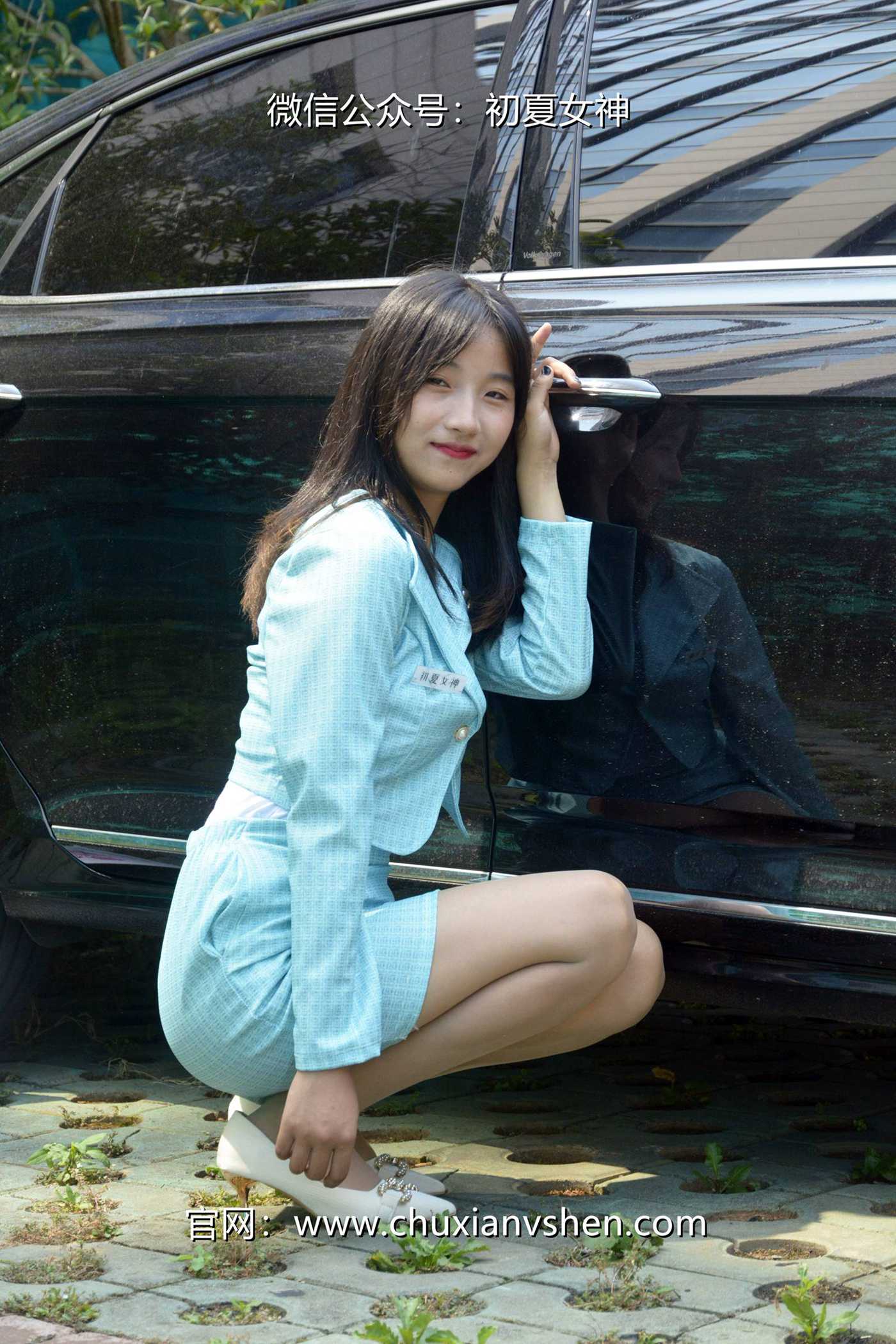 图片[104]-初夏女神 NO.079 点点 浅蓝正装[160P] – 速更版-美库