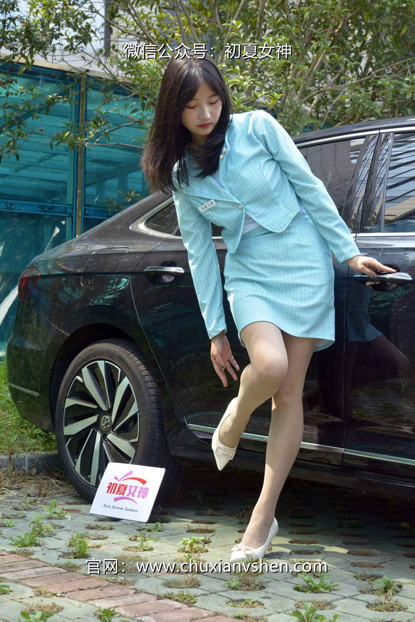 图片[110]-初夏女神 NO.079 点点 浅蓝正装[160P] – 速更版-美库