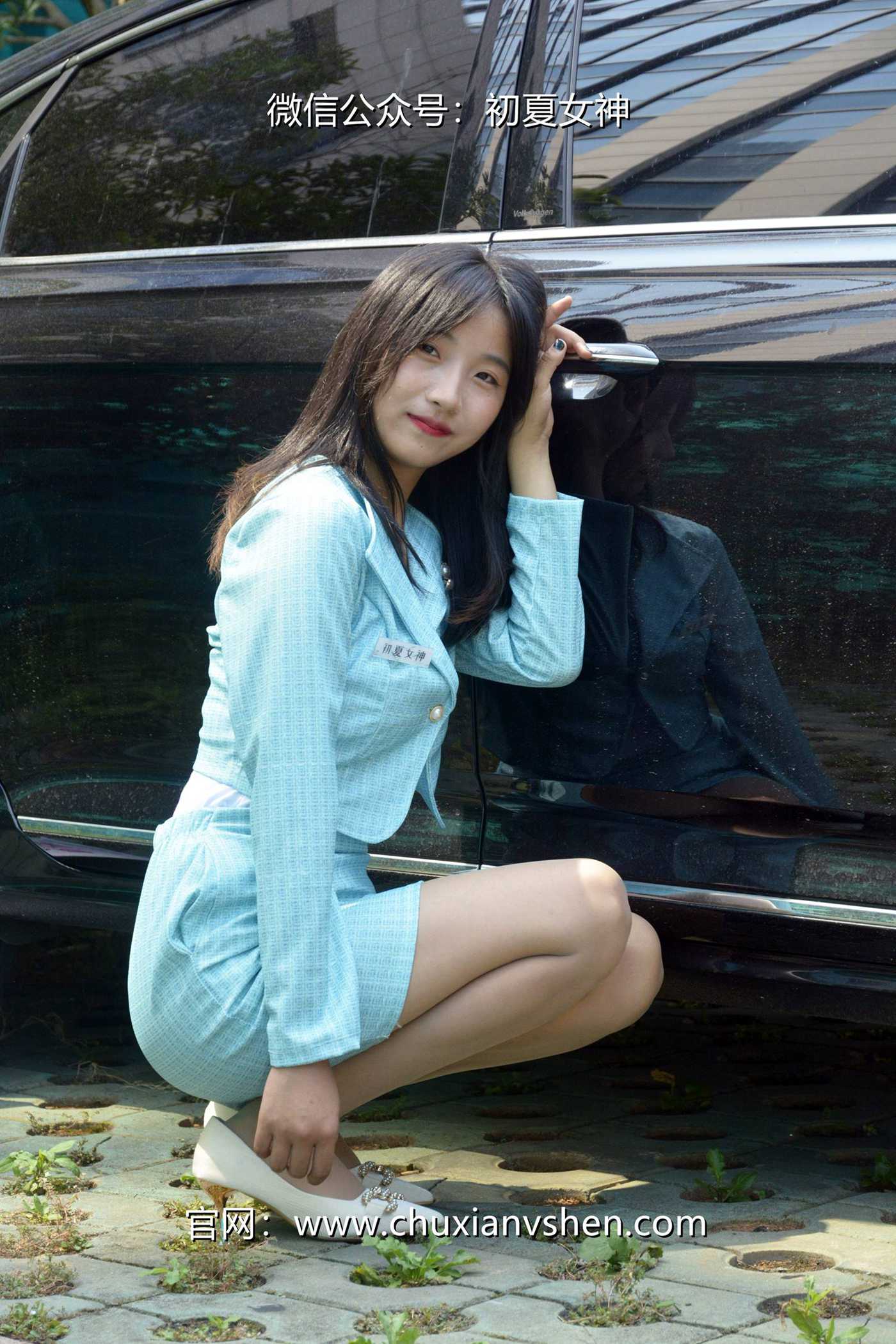 图片[119]-初夏女神 NO.079 点点 浅蓝正装[160P] – 速更版-美库