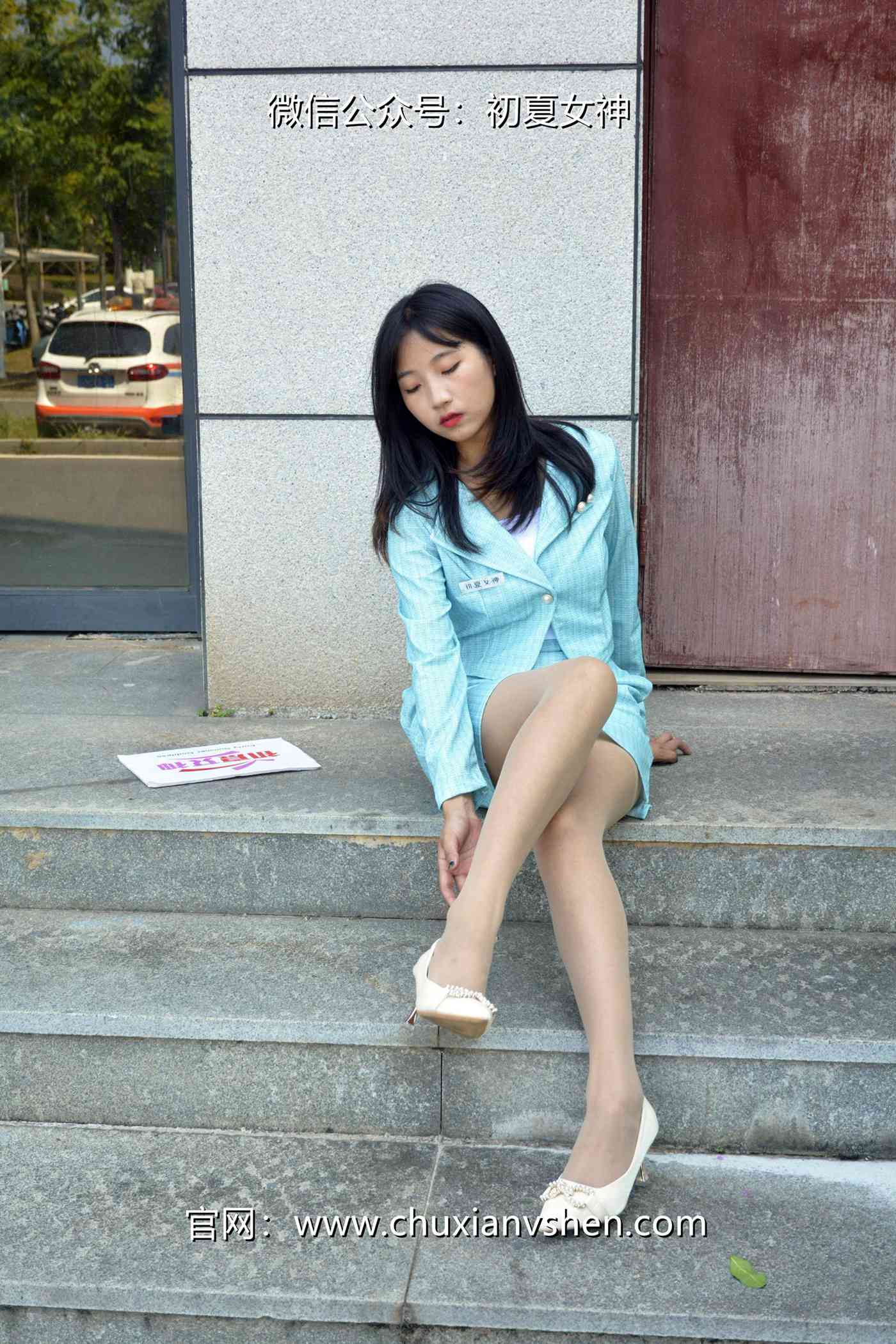 图片[141]-初夏女神 NO.079 点点 浅蓝正装[160P] – 速更版-美库