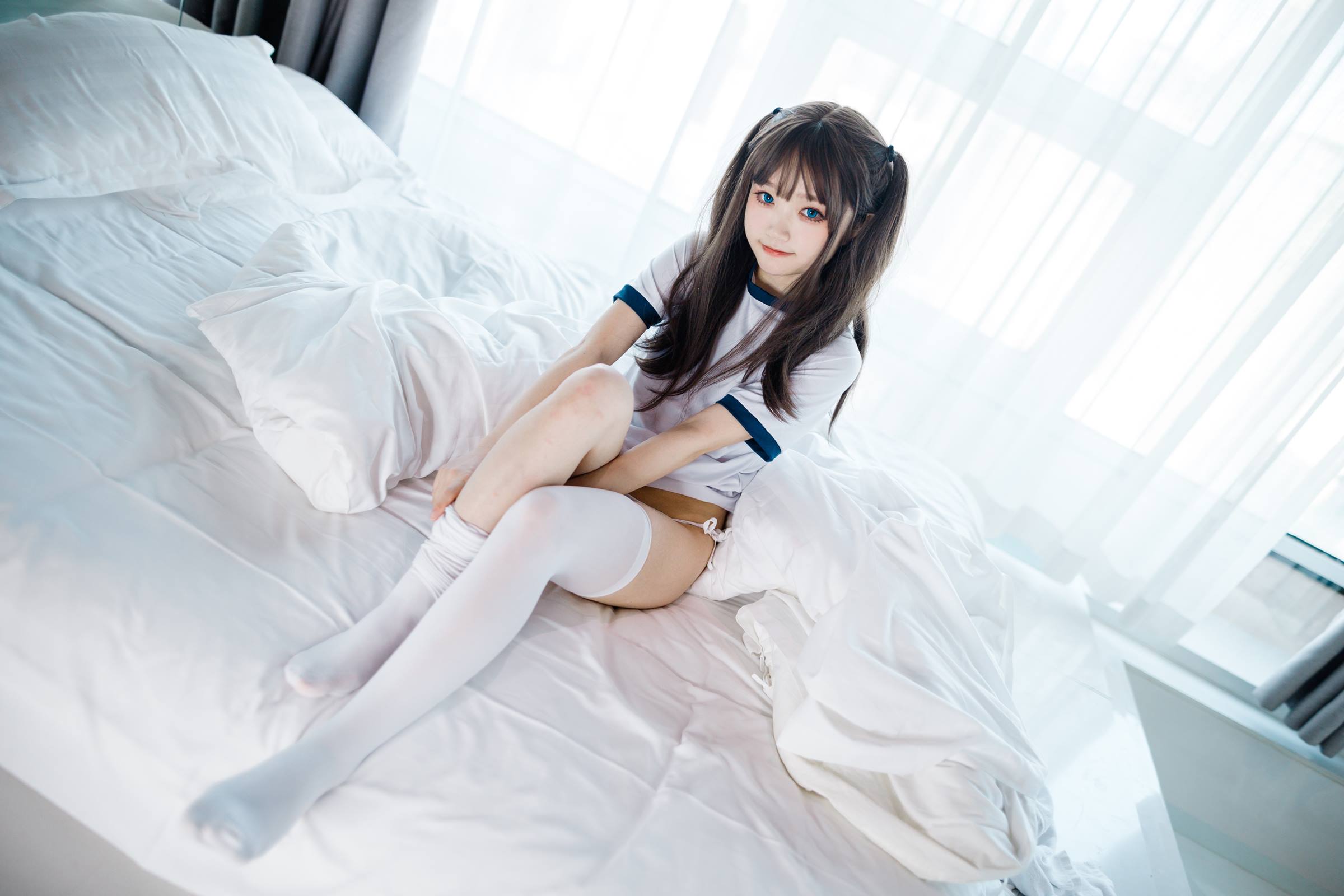 图片[18]-神沢永莉 – 半双马尾体操服大腿袜[36P] – 速更版-美库