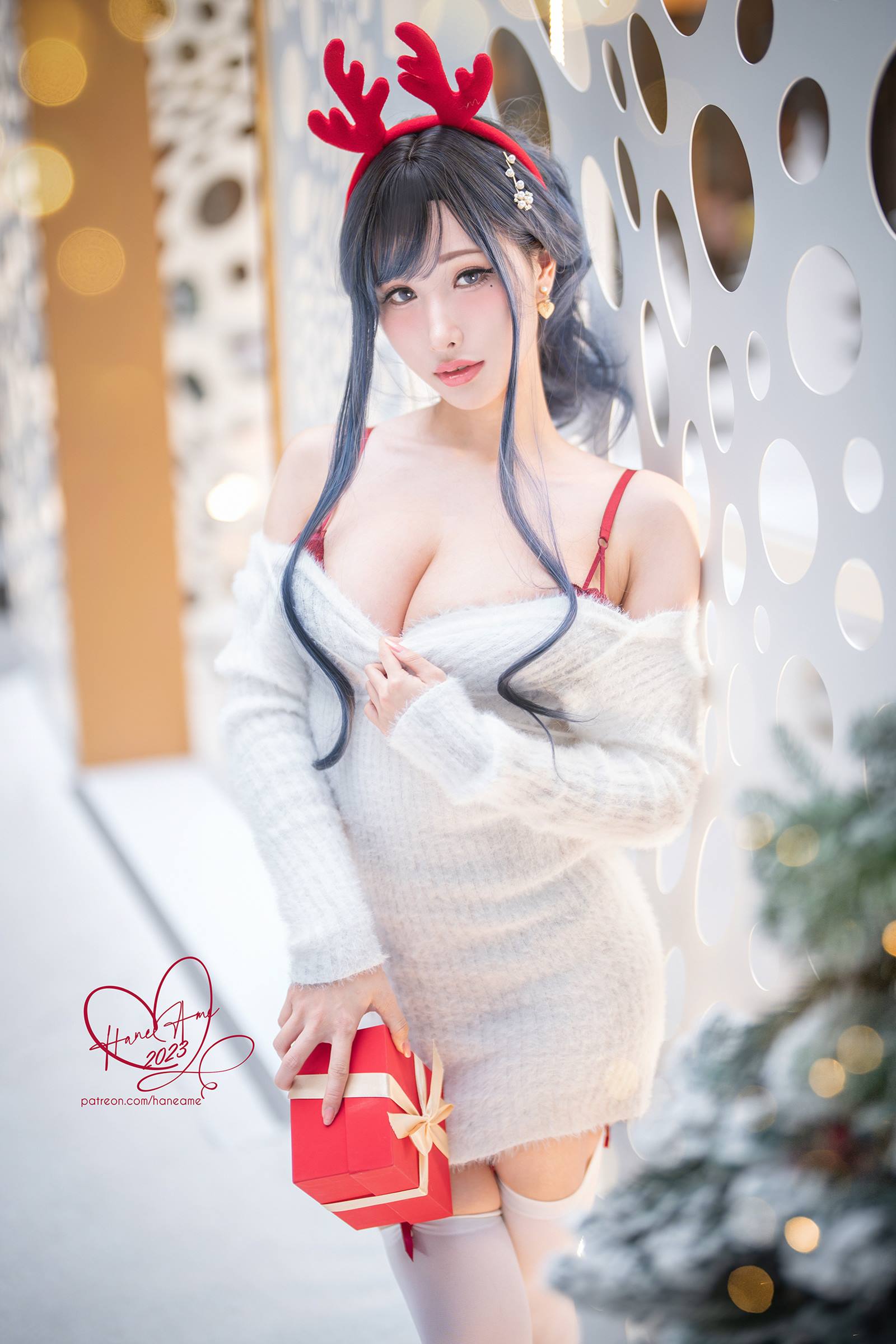 图片[11]-Hane Ame 雨波写真 – Original 2023 White Christmas Moose Onesan[31P] – 速更版-美库