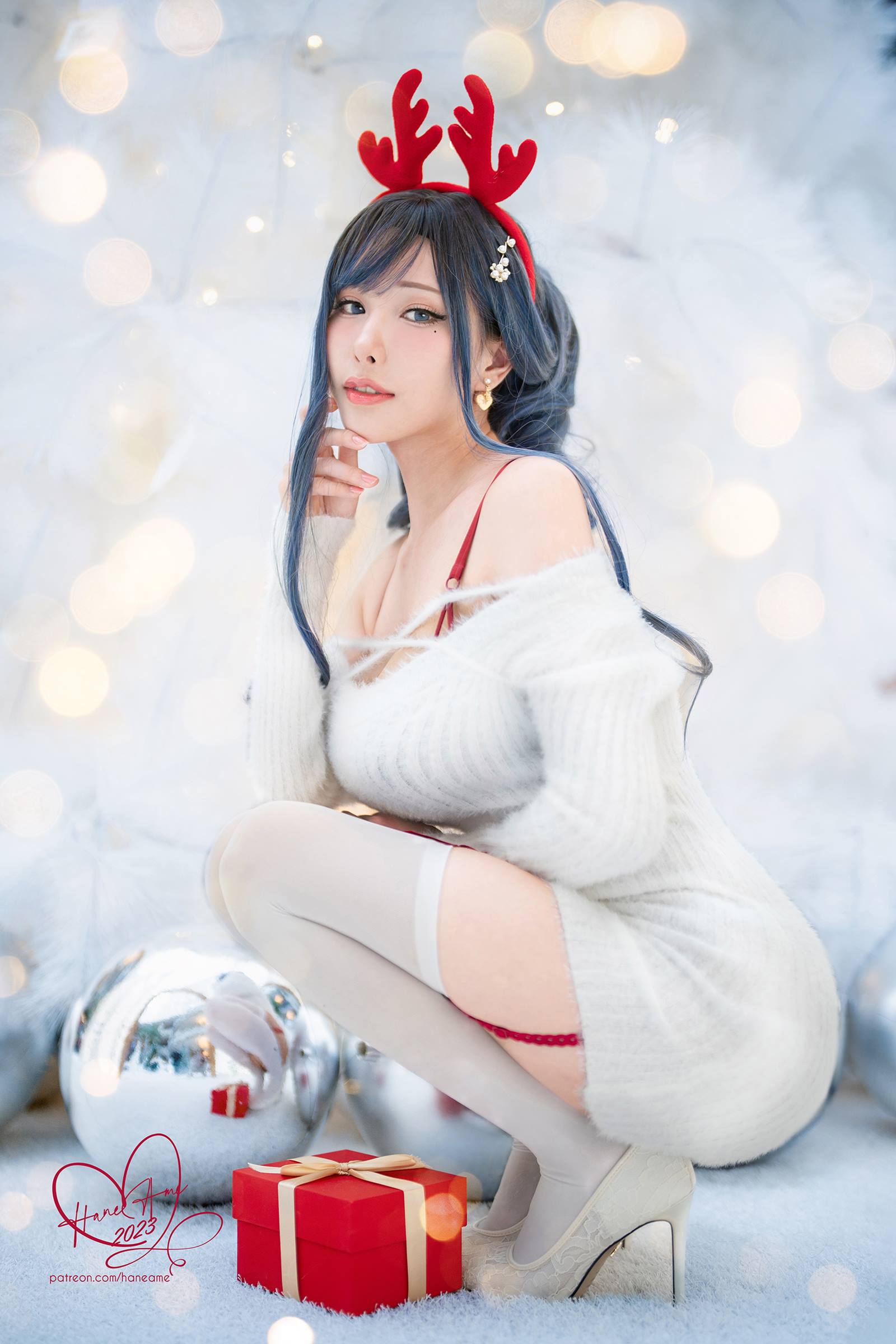 图片[28]-Hane Ame 雨波写真 – Original 2023 White Christmas Moose Onesan[31P] – 速更版-美库