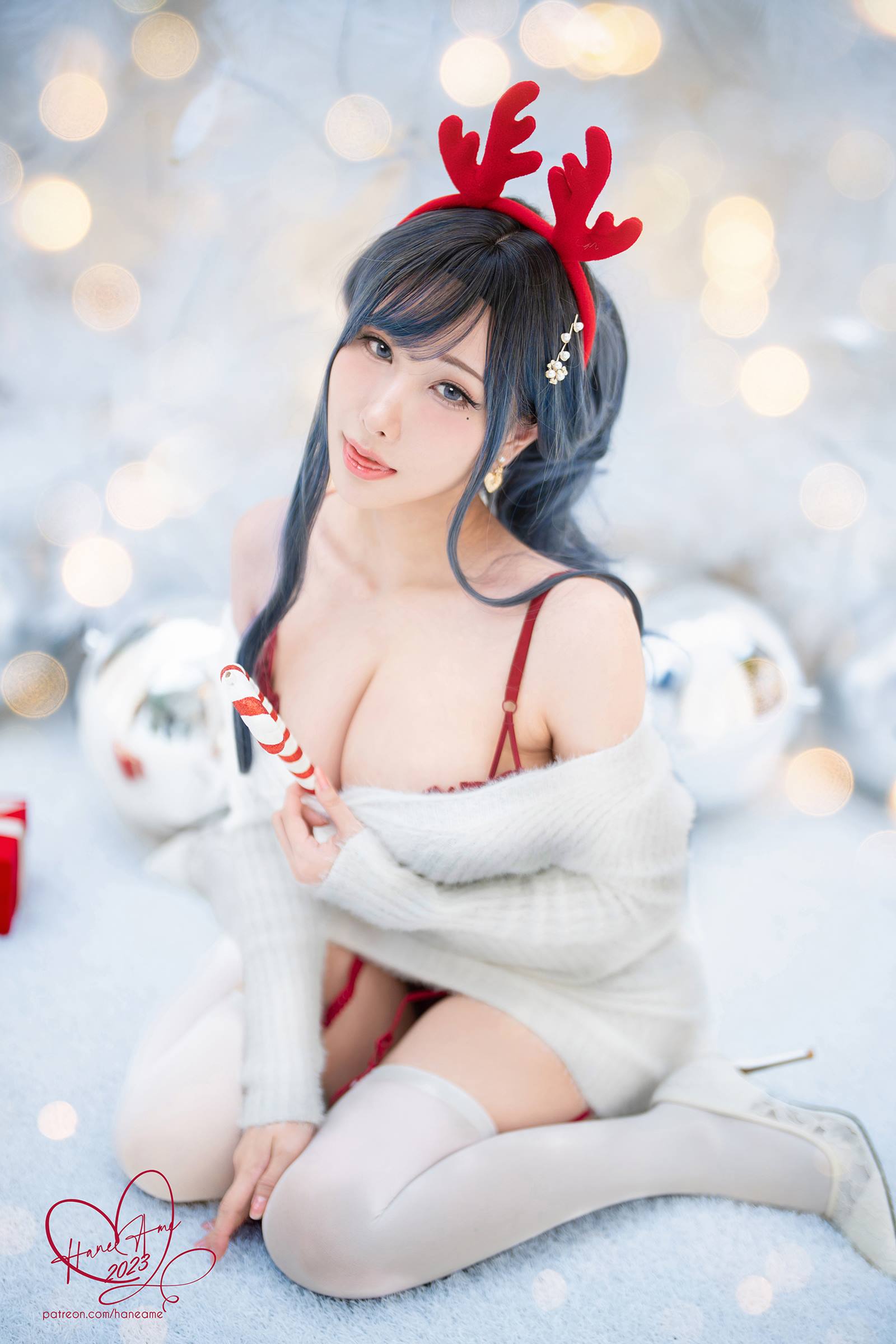 图片[30]-Hane Ame 雨波写真 – Original 2023 White Christmas Moose Onesan[31P] – 速更版-美库