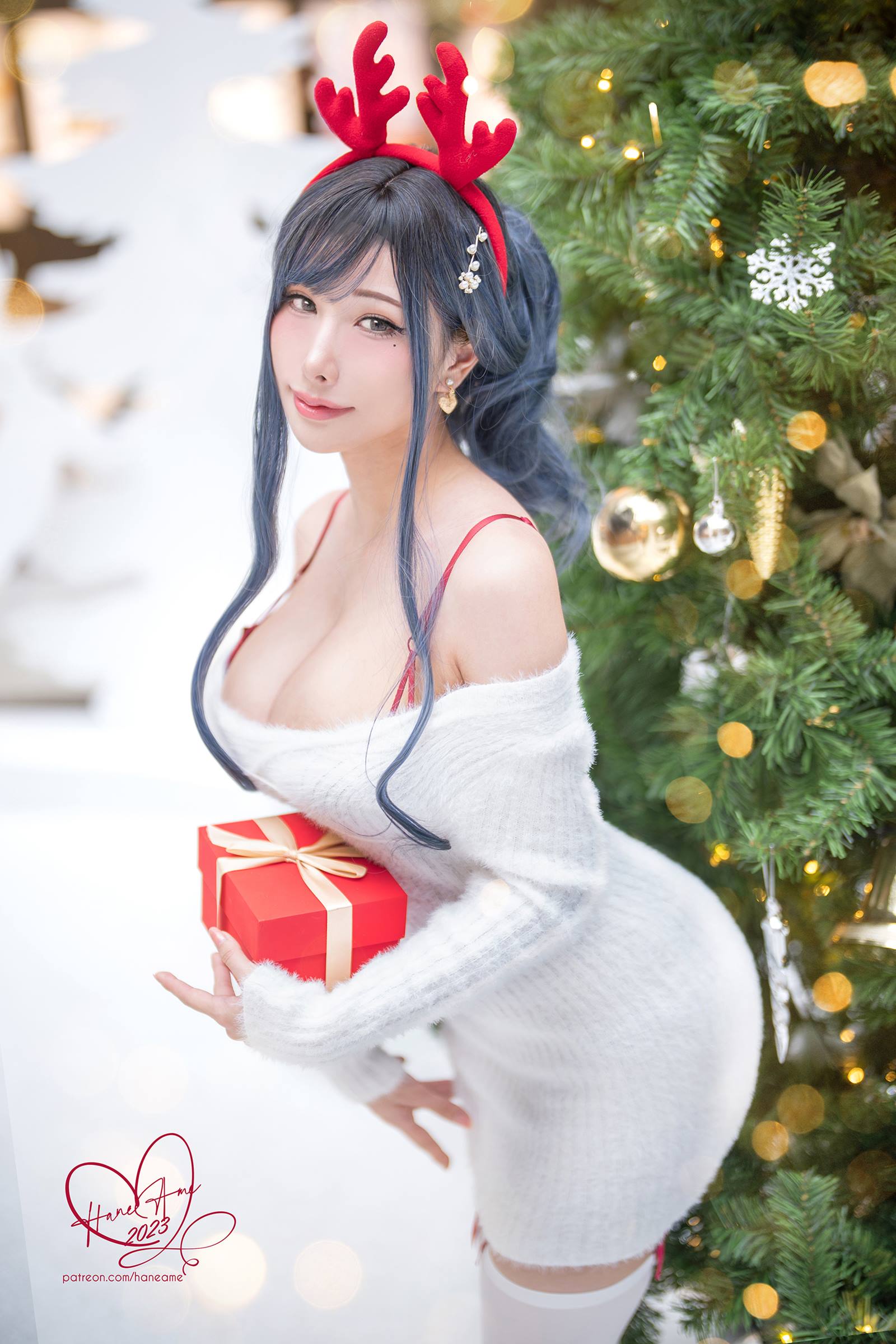 图片[32]-Hane Ame 雨波写真 – Original 2023 White Christmas Moose Onesan[31P] – 速更版-美库