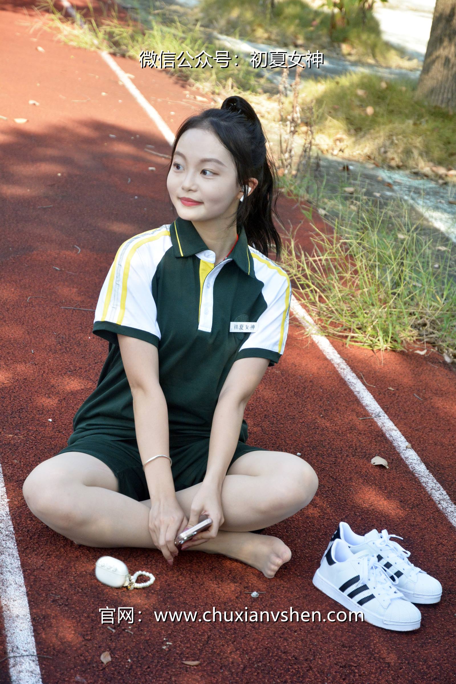 图片[35]-初夏女神 NO.080 双双 绿色校服[160P] – 速更版-美库