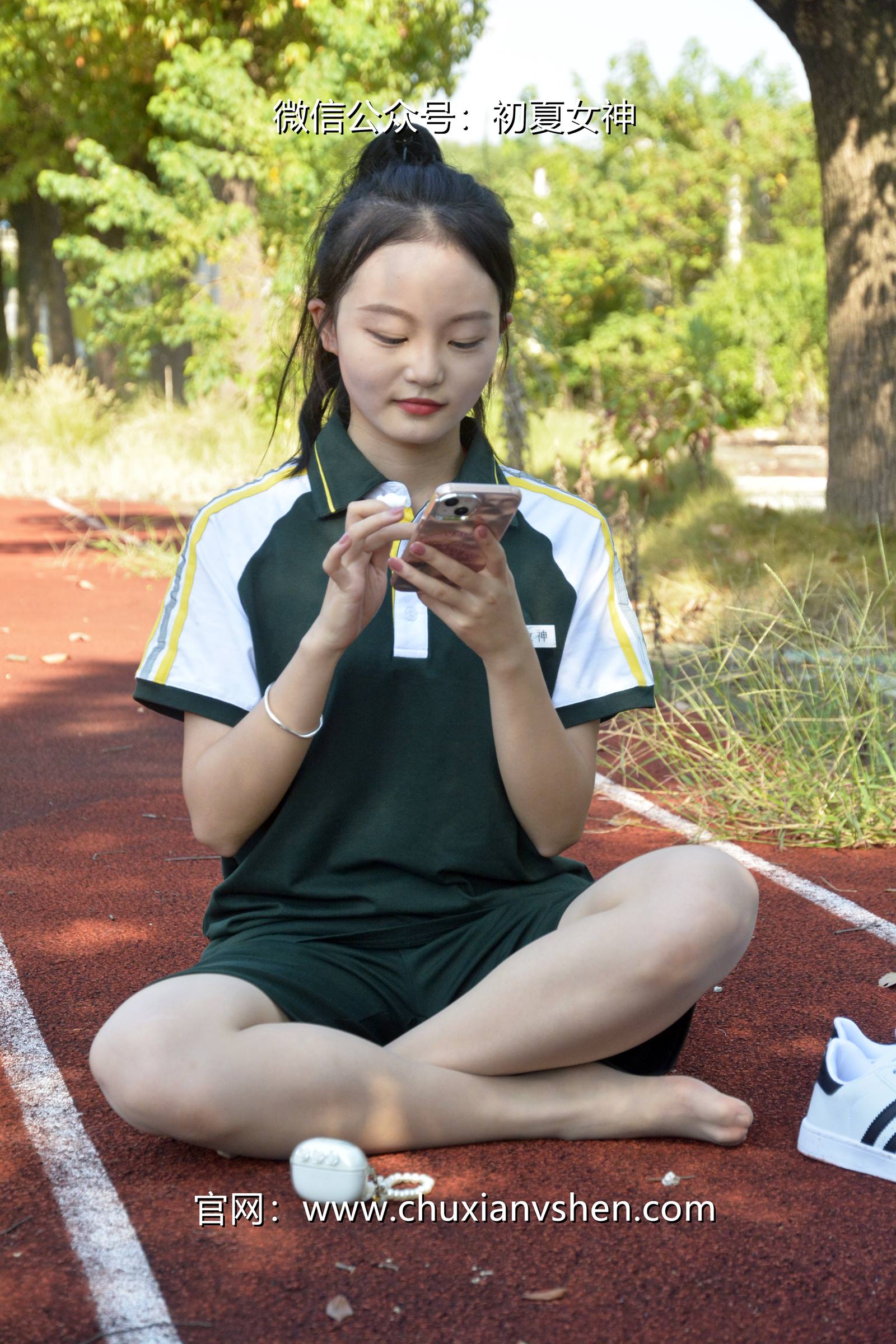 图片[44]-初夏女神 NO.080 双双 绿色校服[160P] – 速更版-美库