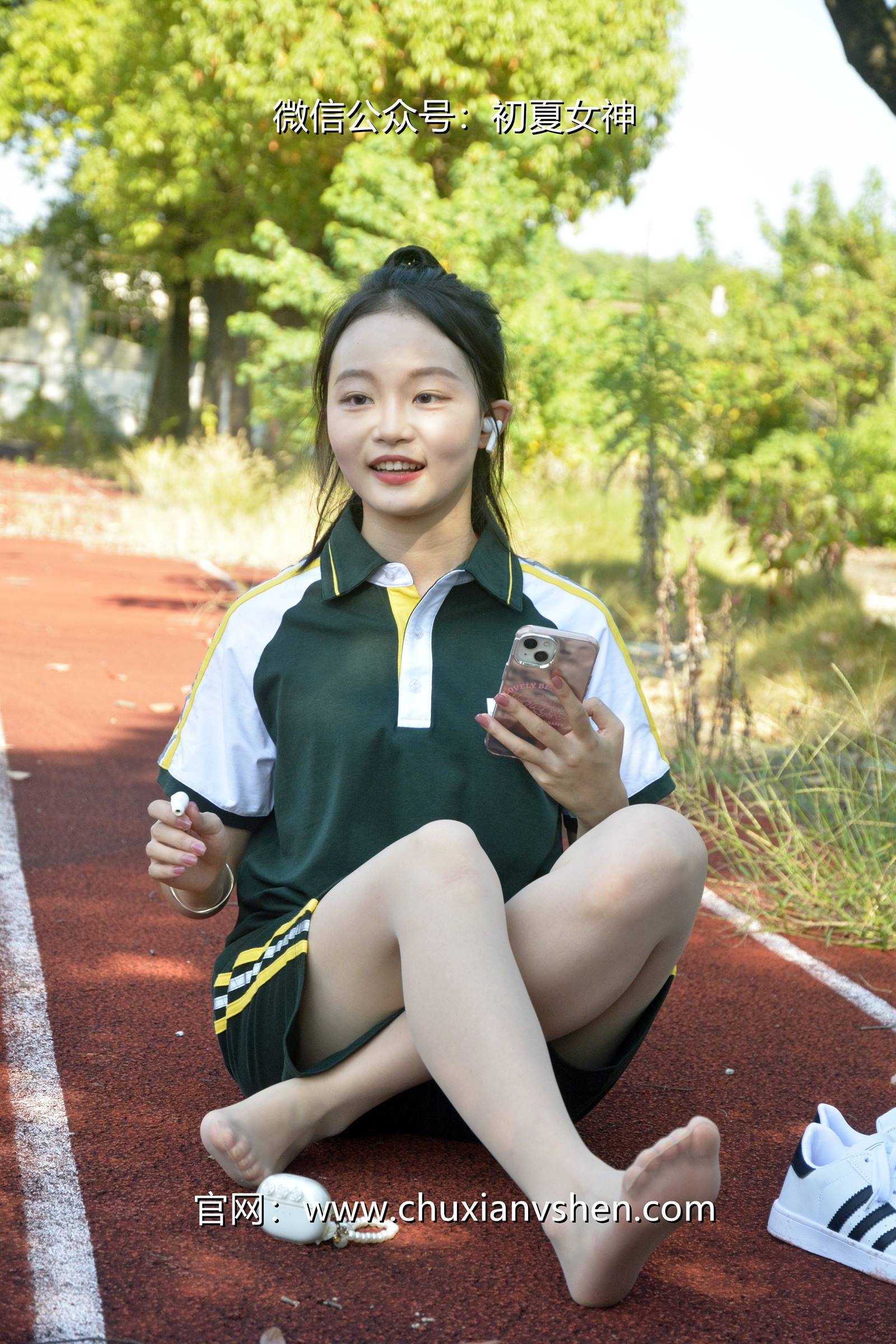 图片[45]-初夏女神 NO.080 双双 绿色校服[160P] – 速更版-美库