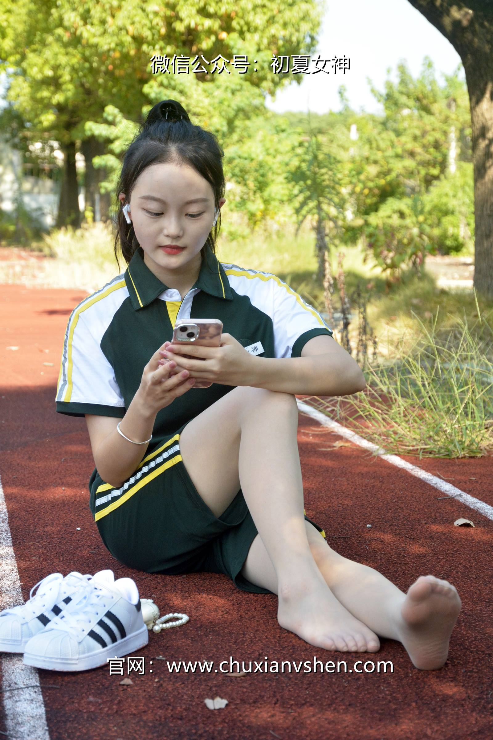 图片[54]-初夏女神 NO.080 双双 绿色校服[160P] – 速更版-美库