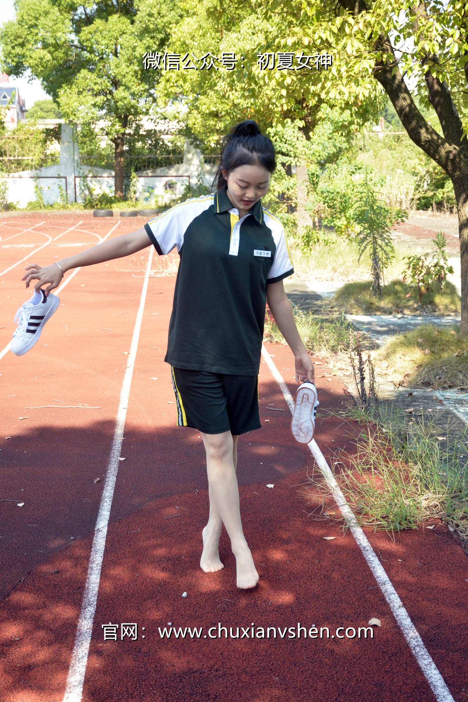 图片[59]-初夏女神 NO.080 双双 绿色校服[160P] – 速更版-美库