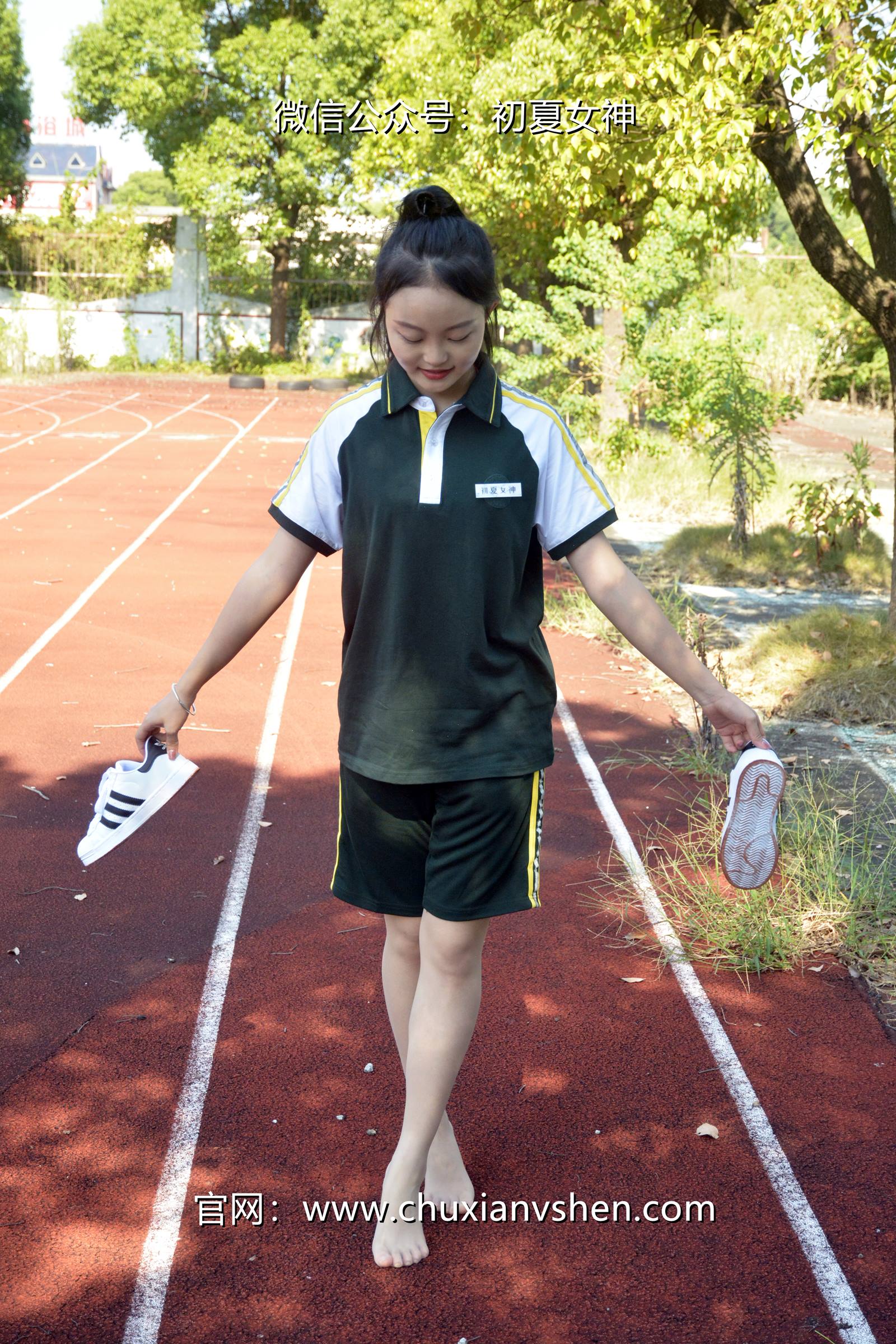 图片[62]-初夏女神 NO.080 双双 绿色校服[160P] – 速更版-美库