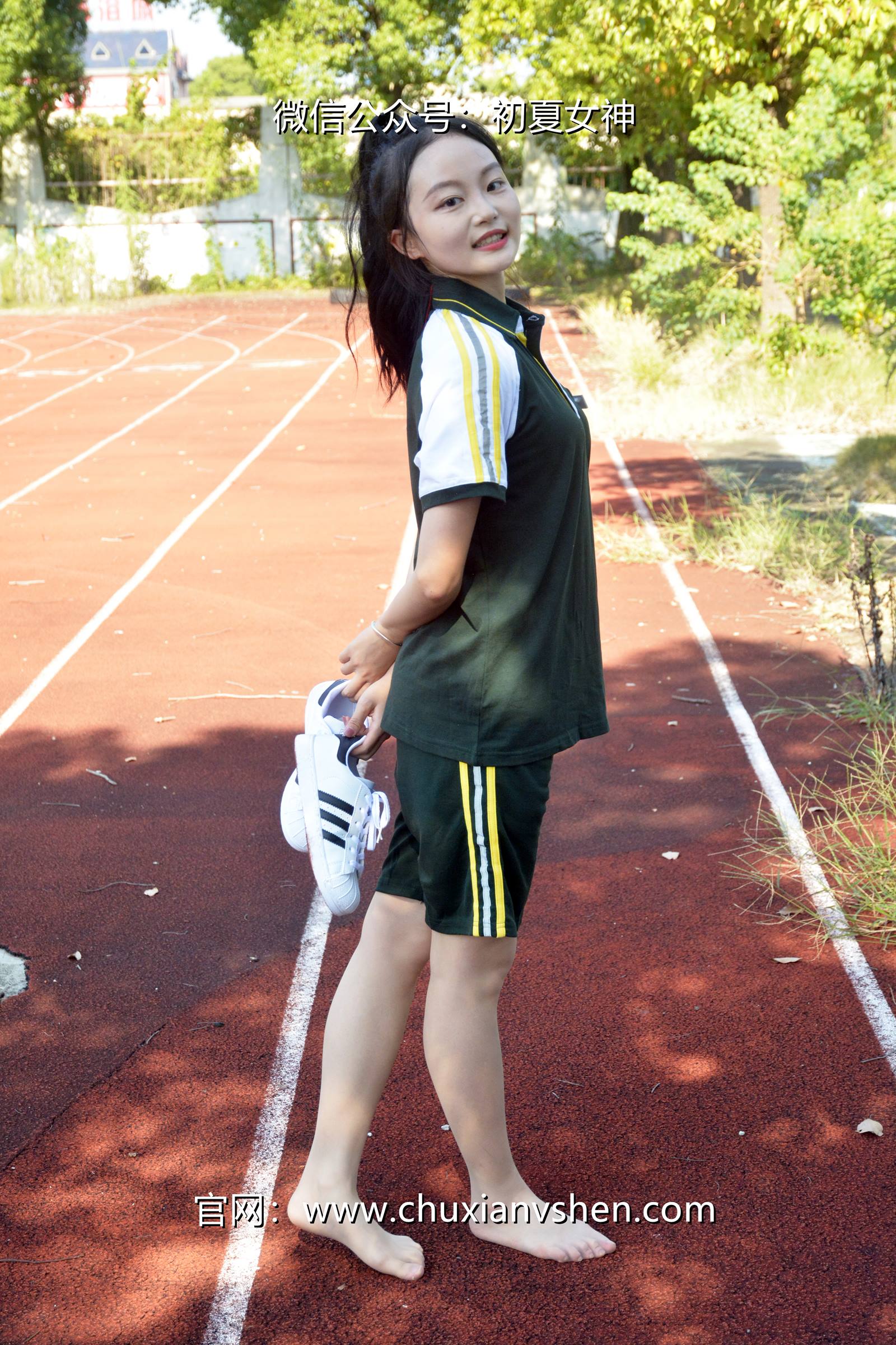 图片[71]-初夏女神 NO.080 双双 绿色校服[160P] – 速更版-美库
