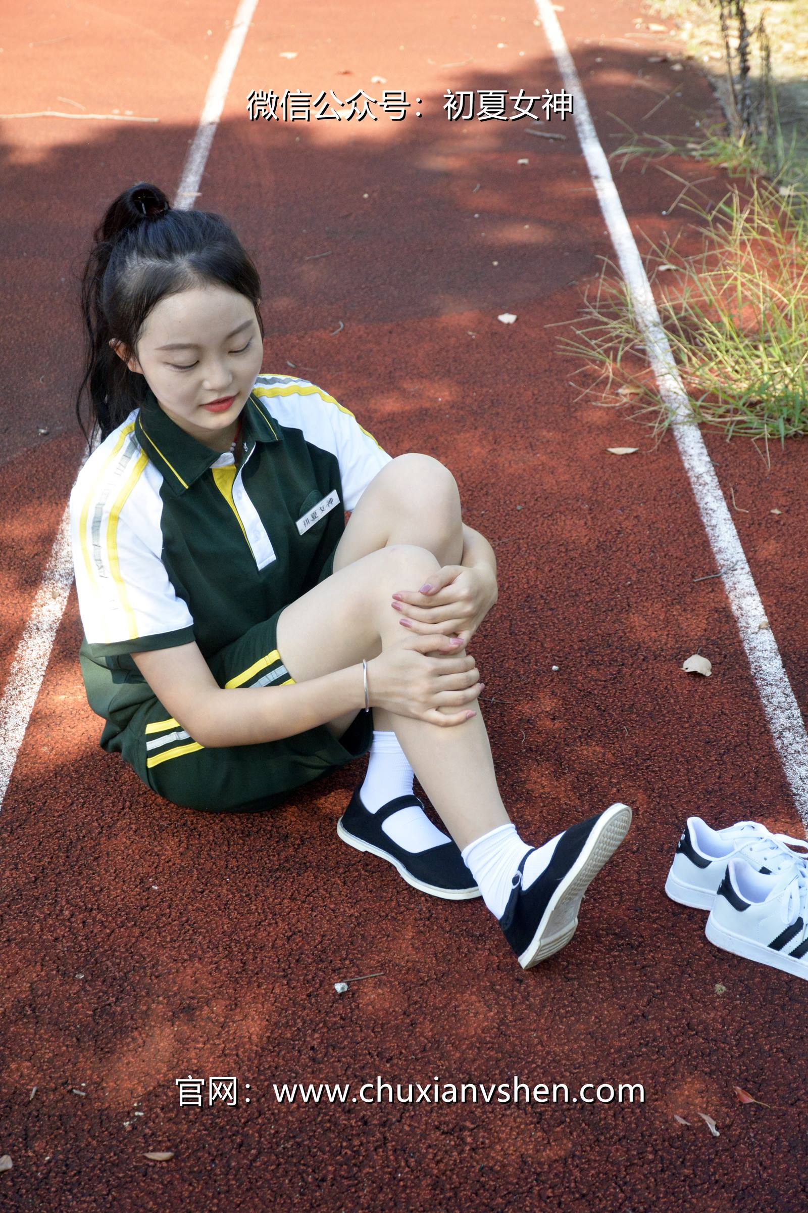 图片[106]-初夏女神 NO.080 双双 绿色校服[160P] – 速更版-美库