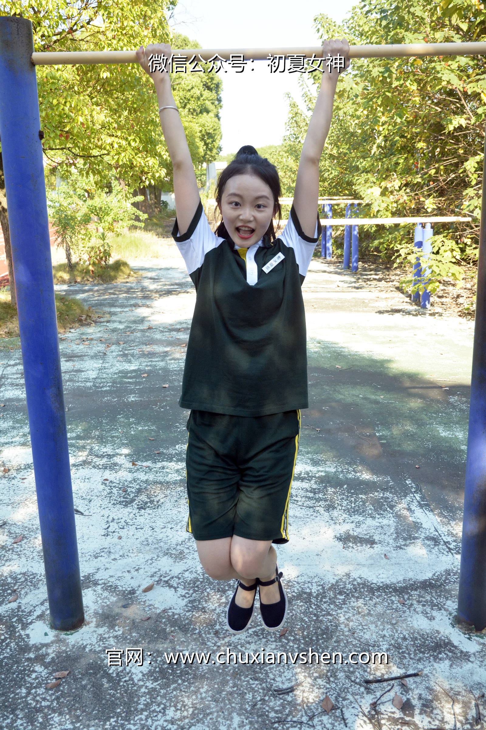 图片[134]-初夏女神 NO.080 双双 绿色校服[160P] – 速更版-美库