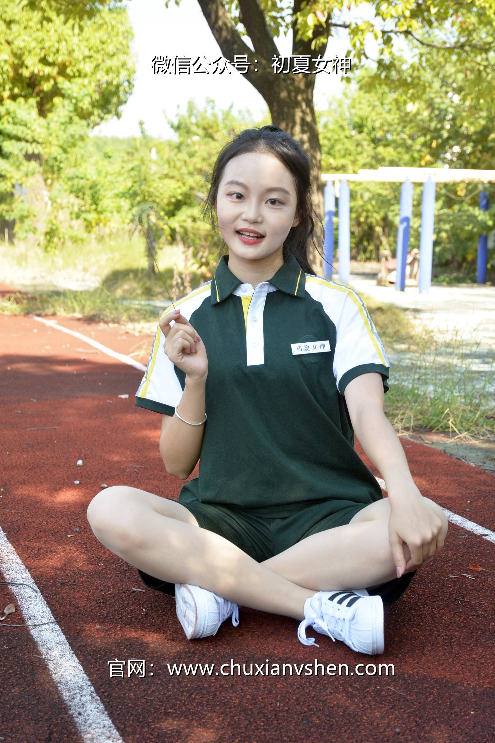 图片[155]-初夏女神 NO.080 双双 绿色校服[160P] – 速更版-美库