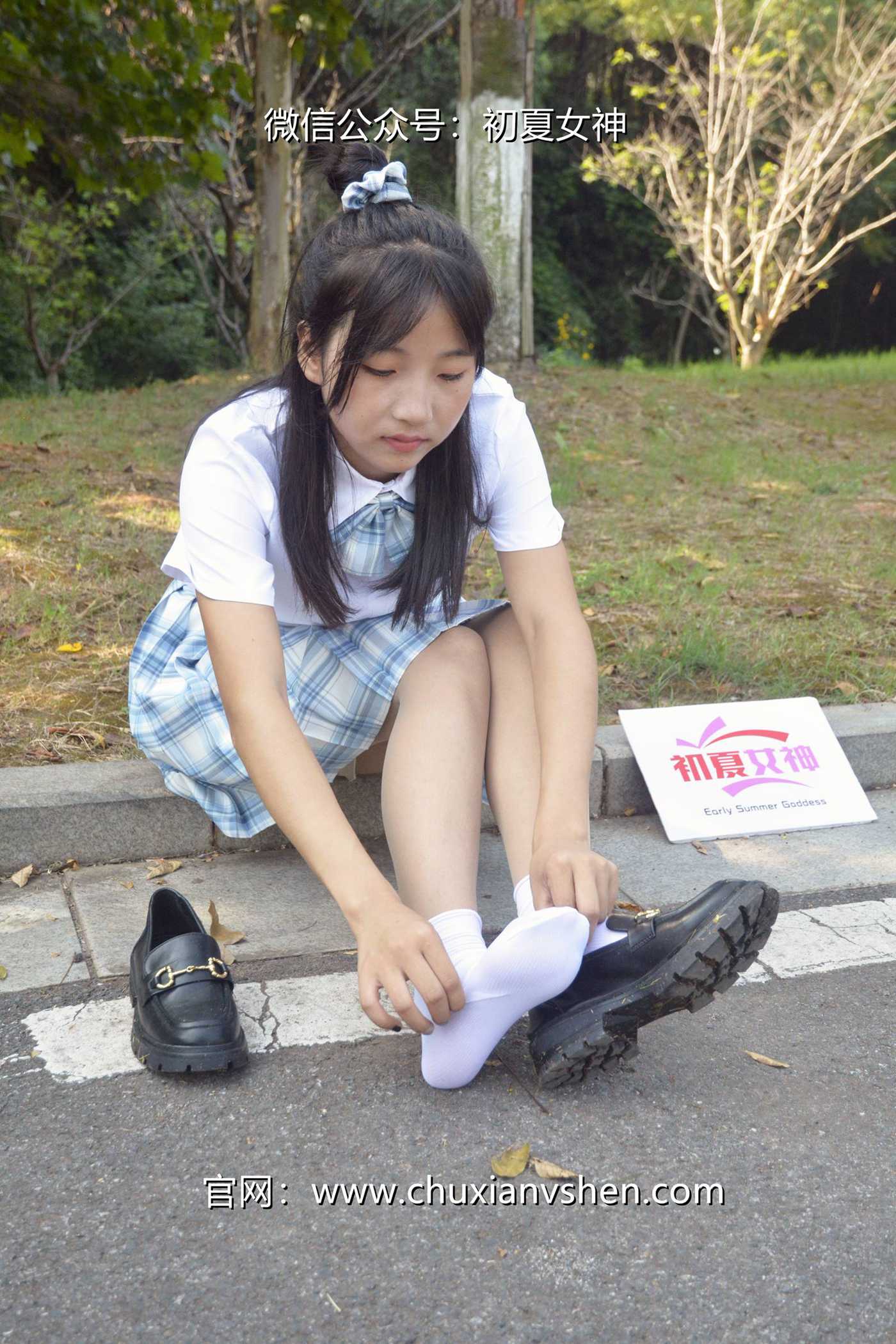 图片[53]-初夏女神 NO.081 点点 我的JK装[140P] – 速更版-美库